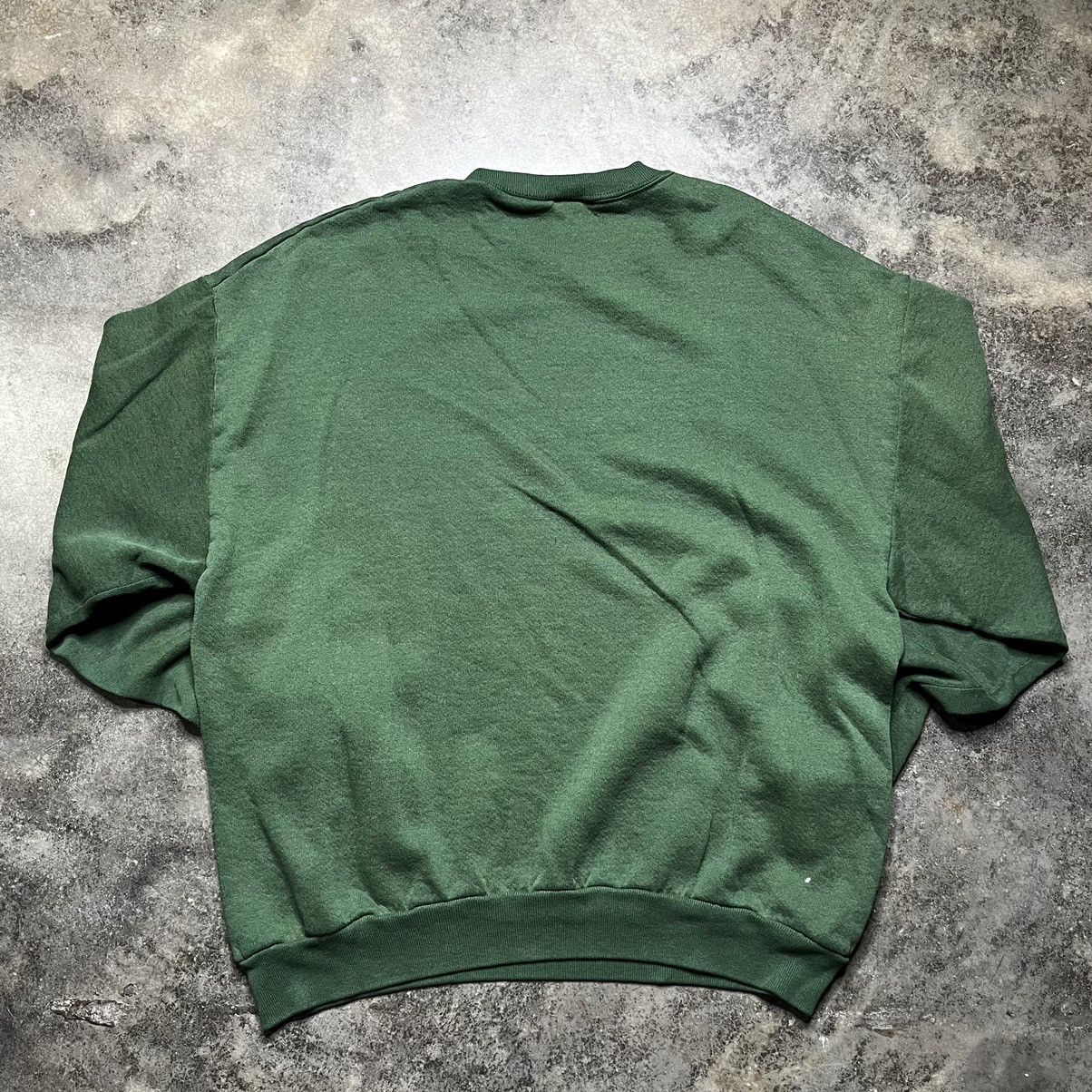 Vintage vintage blank green faded sweatshirt Size US XL / EU 56 / 4 - 6 Thumbnail