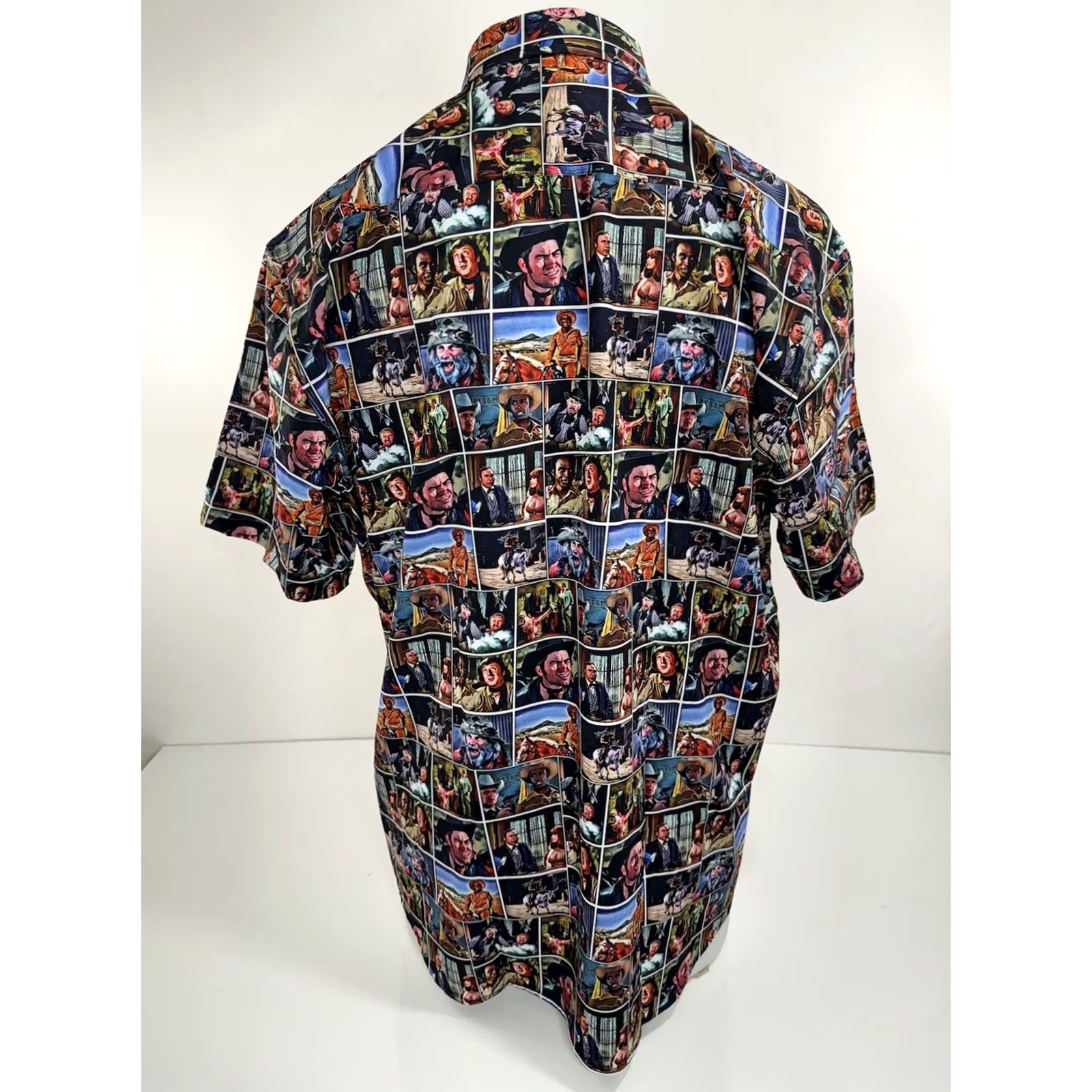 Brooks Twisted Toucan BLAZING SADDLES Shirt XL Black Plaid Button-Up Short Sleeve Mens A9 Size US XL / EU 56 / 4 - 4 Thumbnail