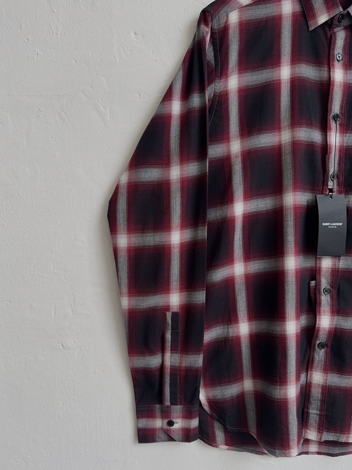 Saint Laurent Paris 2014 Saint Laurent Hedi Slimane era Check Shirt Size US M / EU 48-50 / 2 - 3 Thumbnail