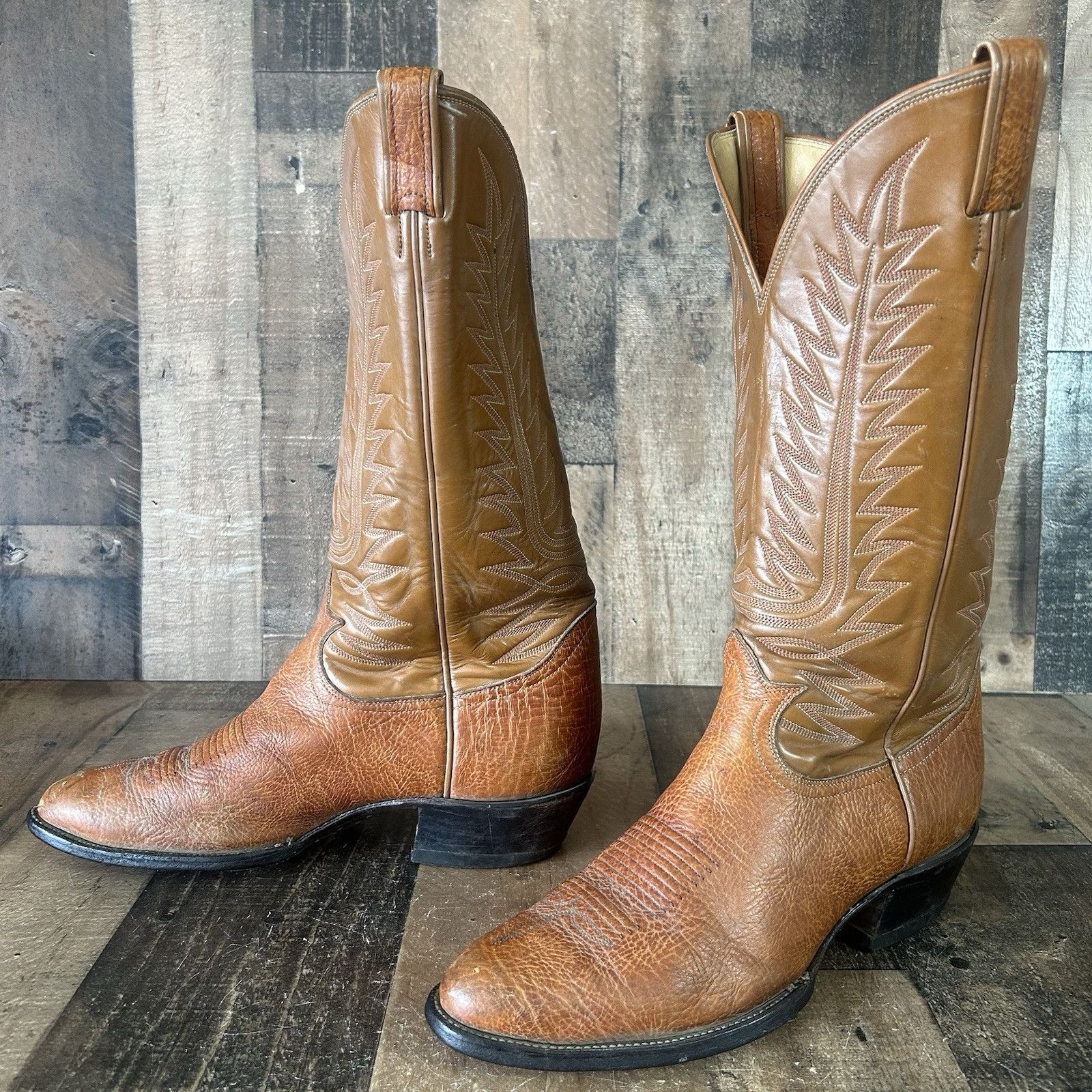 Tony Lama Tony Lama Vintage Gold Label Cowboy Boots Mens 10.5 E Size US 10.5 / EU 43-44 - 9 Thumbnail