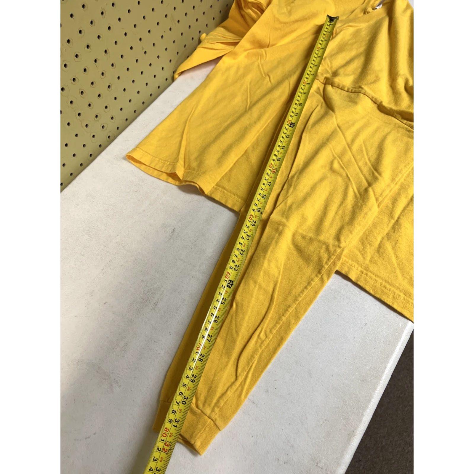 Gap VINTAGE Gap Mens Large T-Shirt Yellow 90s Spell Out Long Sleeve Crew Neck Cotton Knit Distressed Skate Grunge American 2000s Burn Out Size US L / EU 52-54 / 3 - 5 Thumbnail