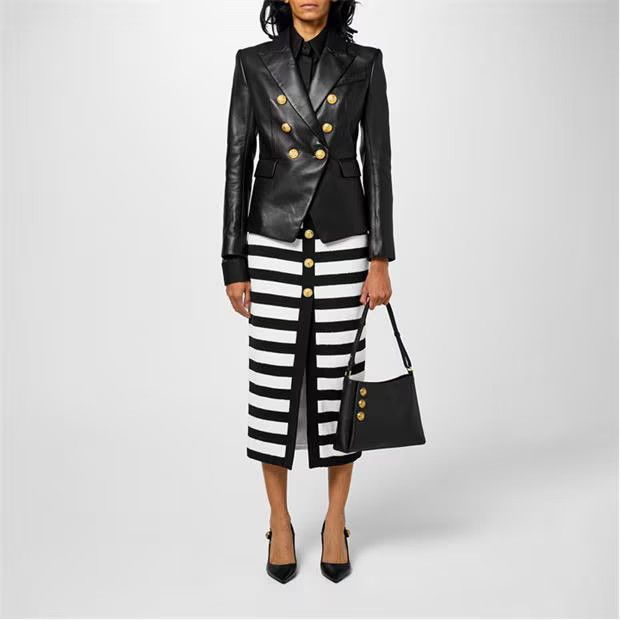 Balmain o1g2r1mq0924 Leather Jackets in Noir Size XS / US 0-2 / IT 36-38 - 6 Thumbnail