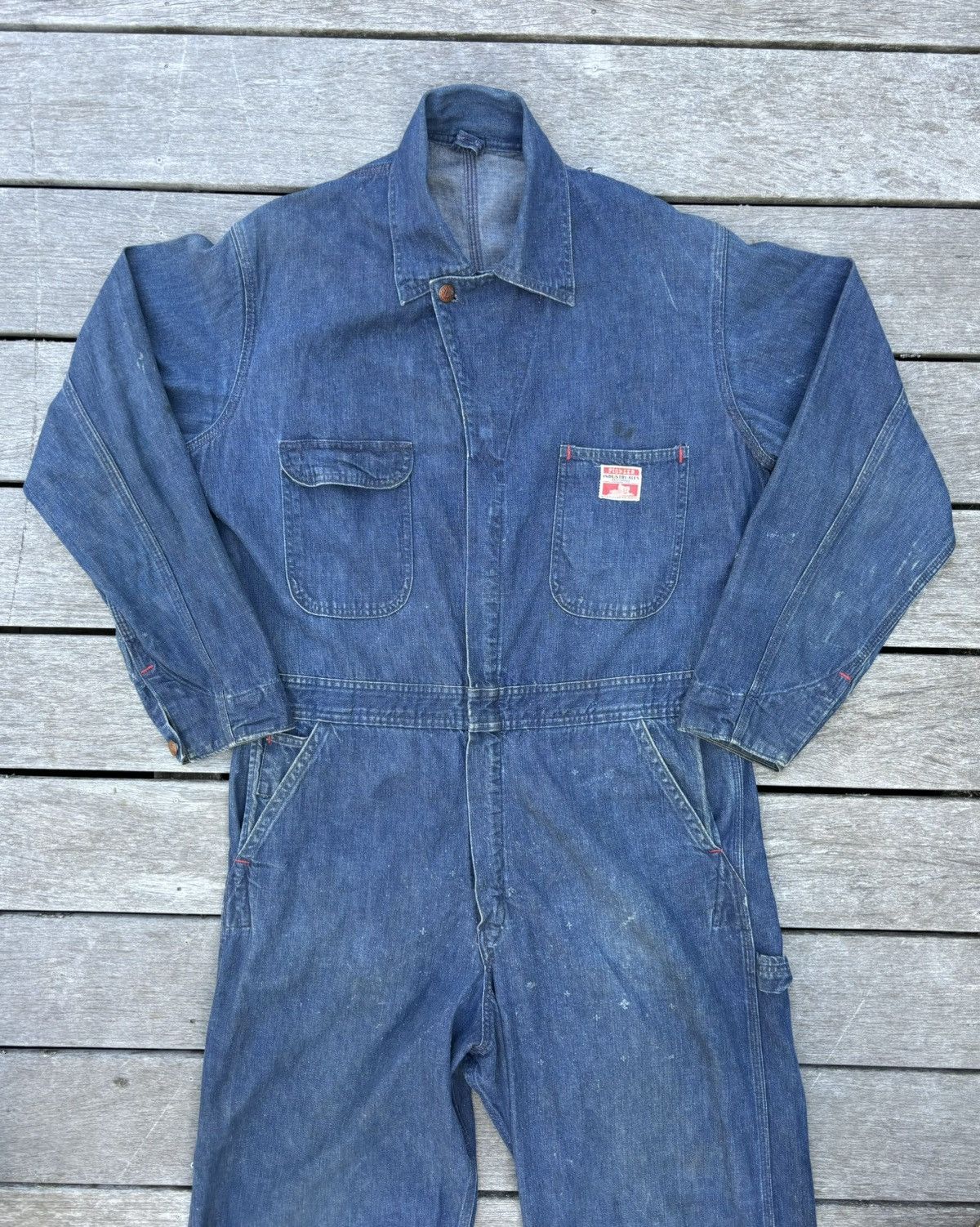 image of J C Penney x Levis Vintage Clothing 1950S Denim Pioneer Montgomery Ward Industri-Alls Coveralls in 