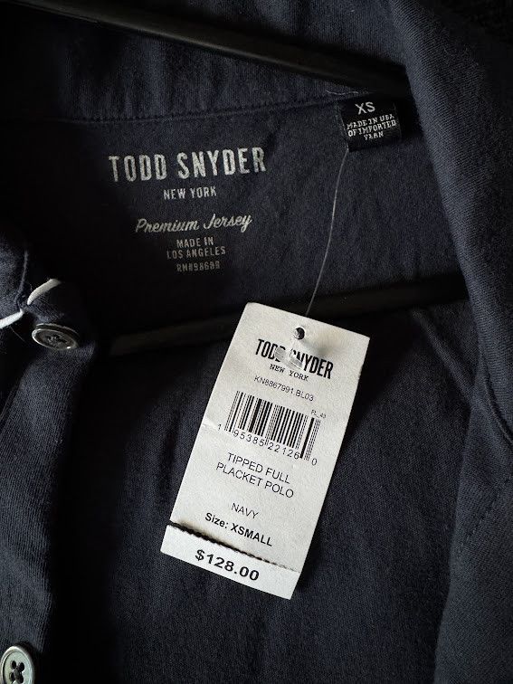 Todd Snyder Made in L.A. Montauk Tipped Full Placket Polo Size US XS / EU 42 / 0 - 4 Thumbnail