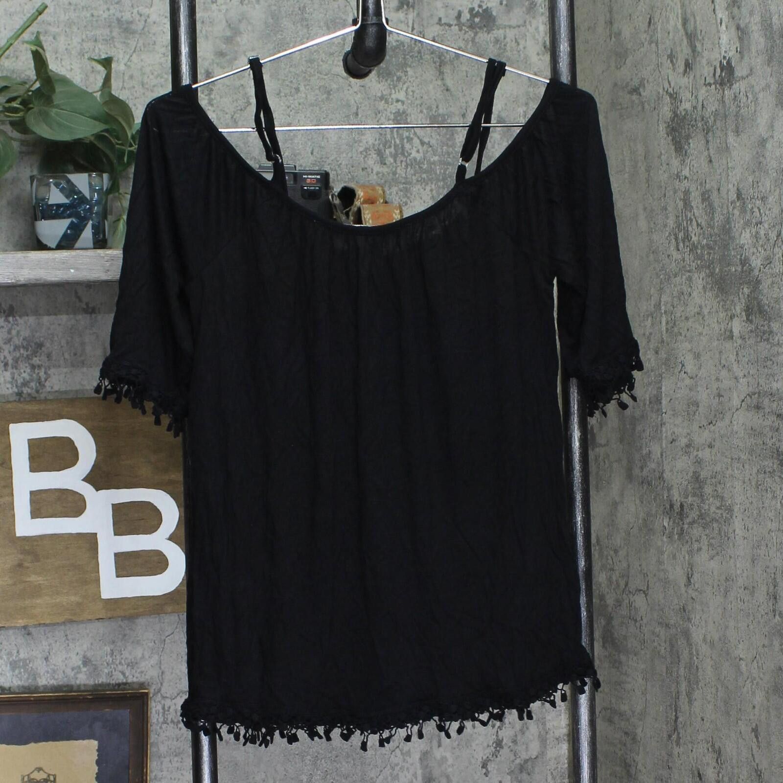 American Rag Nwt American Rag Juniors Blouse Shirt Top Classic Black S Size S / US 4 / IT 40 - 2 Thumbnail
