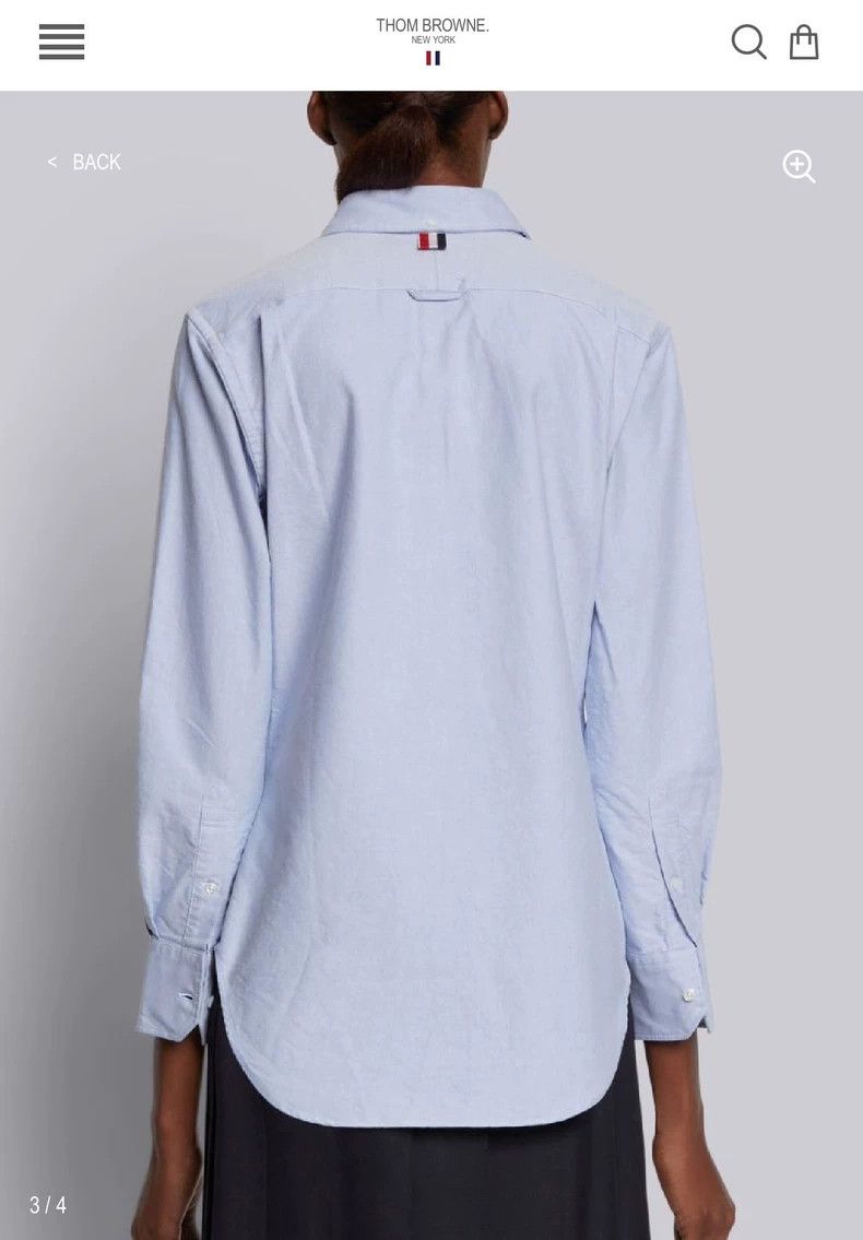 Thom Browne THOM BROWNE Classic blue placket tricolour shirt 2502-Nexta Size XS / US 0-2 / IT 36-38 - 9 Thumbnail