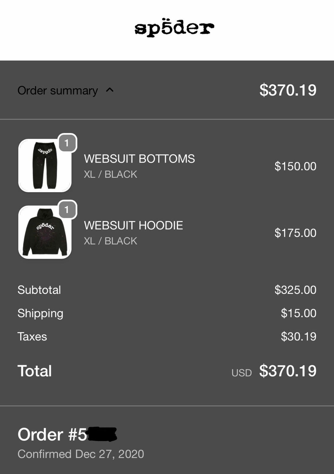 Sp5der Sp5der Websuit Hoodie Black 2020 Size US XL / EU 56 / 4 - 6 Thumbnail