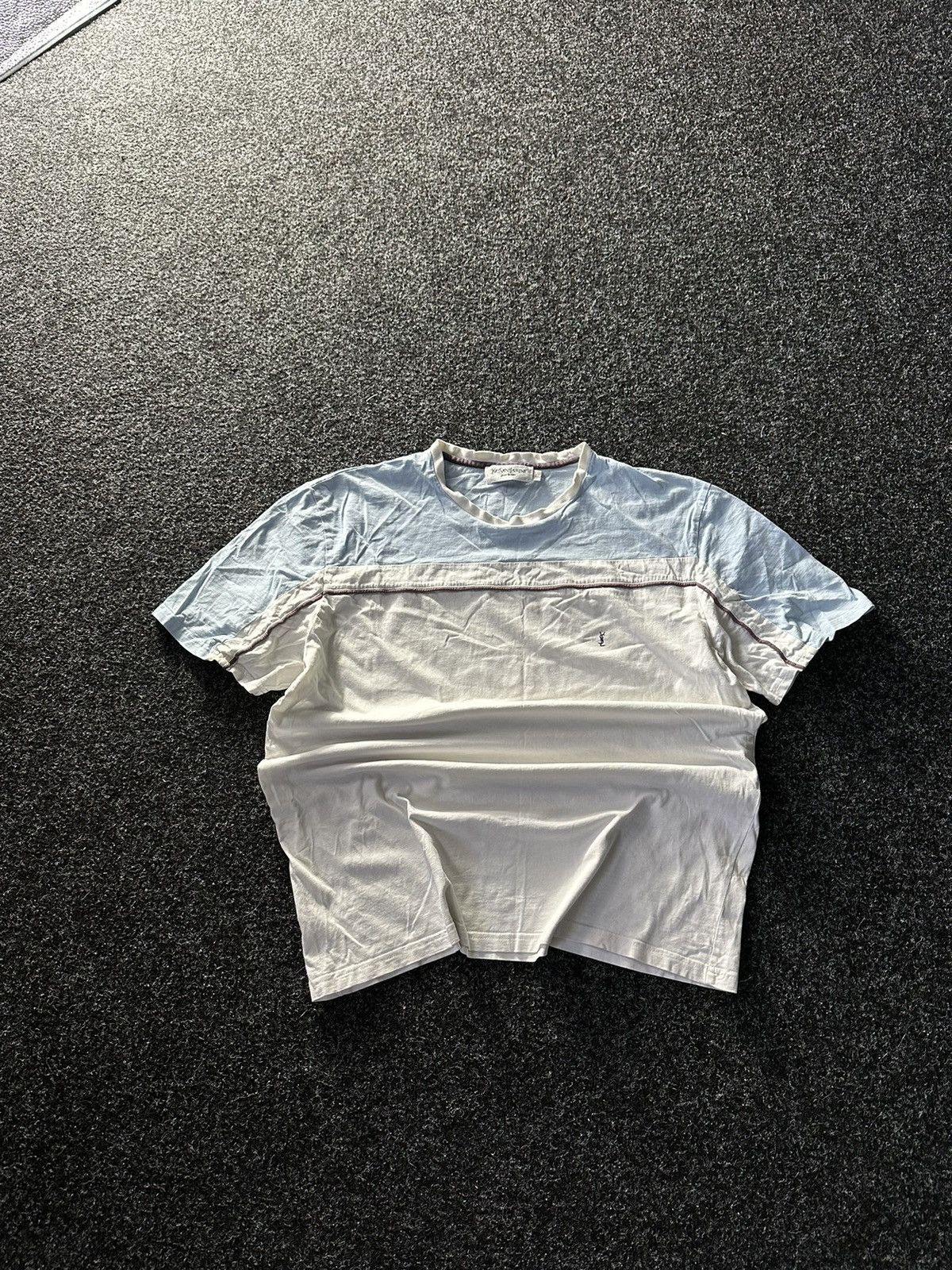 Yves Saint Laurent 🚨 VINTAGE YSL TEE YVES SAINT LAURENT OLD MONEY LOGO y2k rare Size US L / EU 52-54 / 3 - 1 Thumbnail