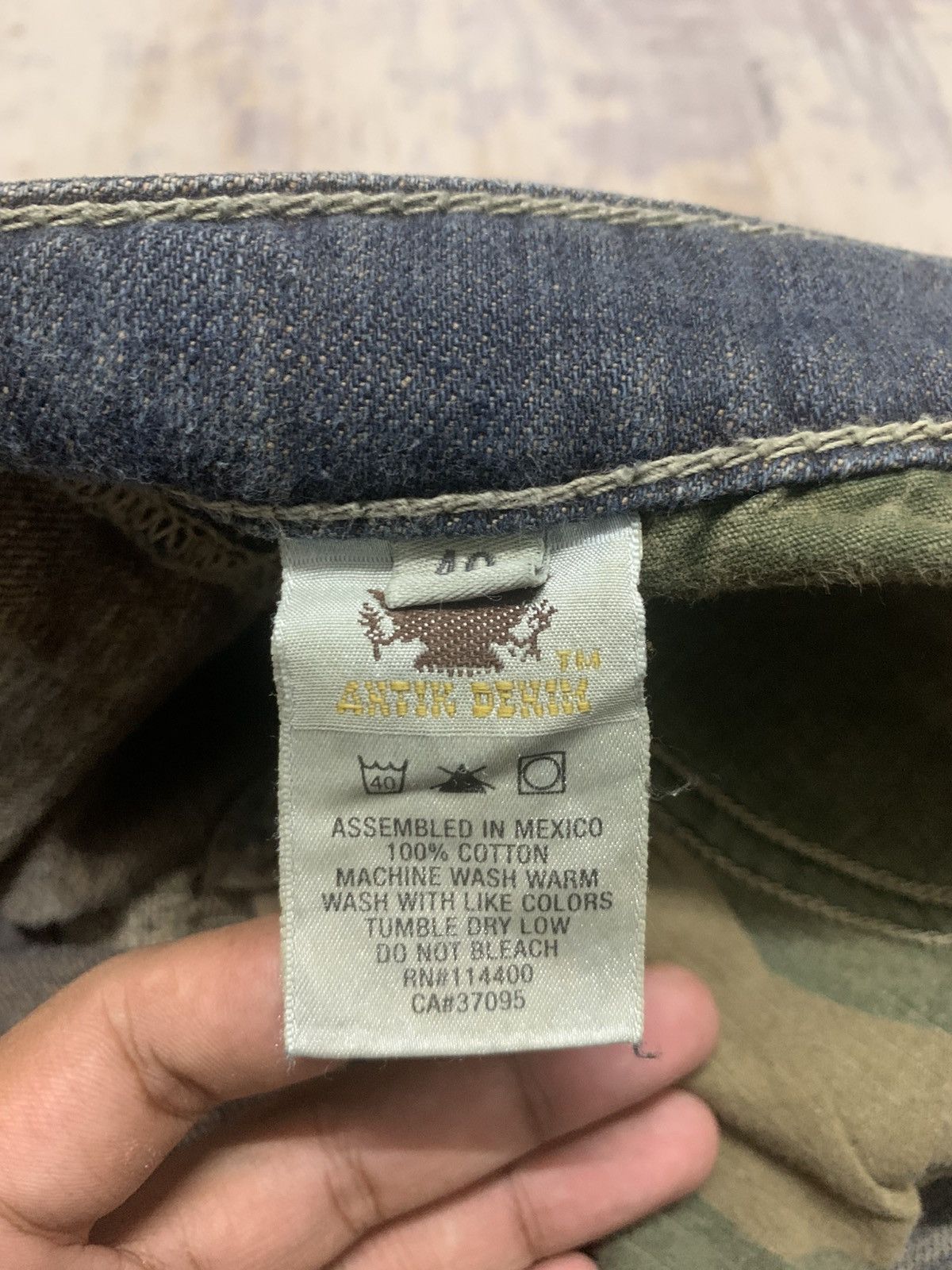 If Six Was Nine Vintage Antik Denim Ripped Mudwash Oversize Distress Denim Size US 41 - 17 Thumbnail