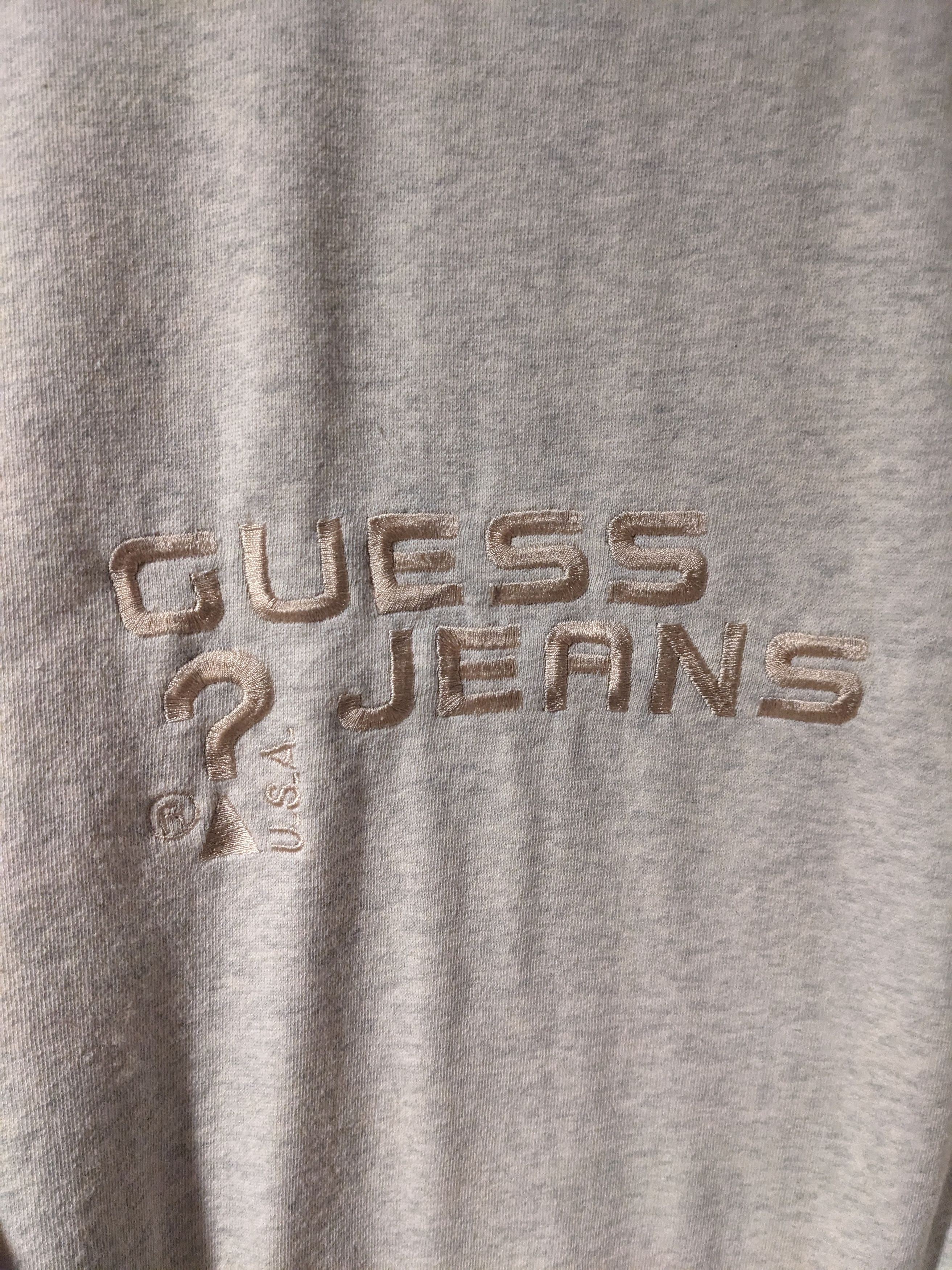 Guess × Vintage Vintage 90s Guess Jeans Logo Gray X-Large Sweatshirt Size US XL / EU 56 / 4 - 2 Thumbnail
