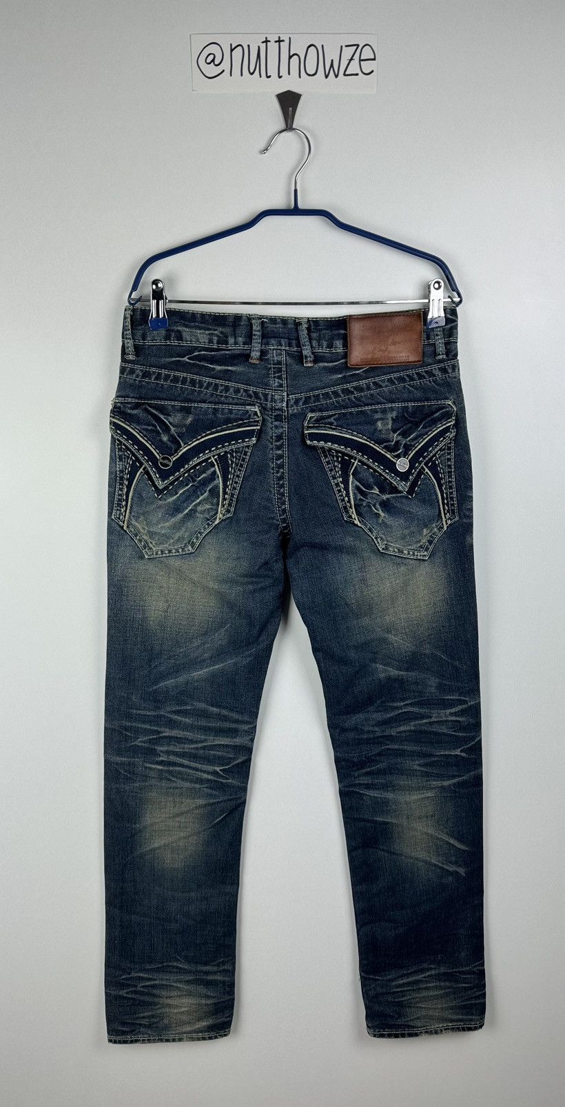 Affliction Vintage Y2K Opium Faded Electric Style Justing Denim Jeans Size US 30 / EU 46 - 2 Thumbnail