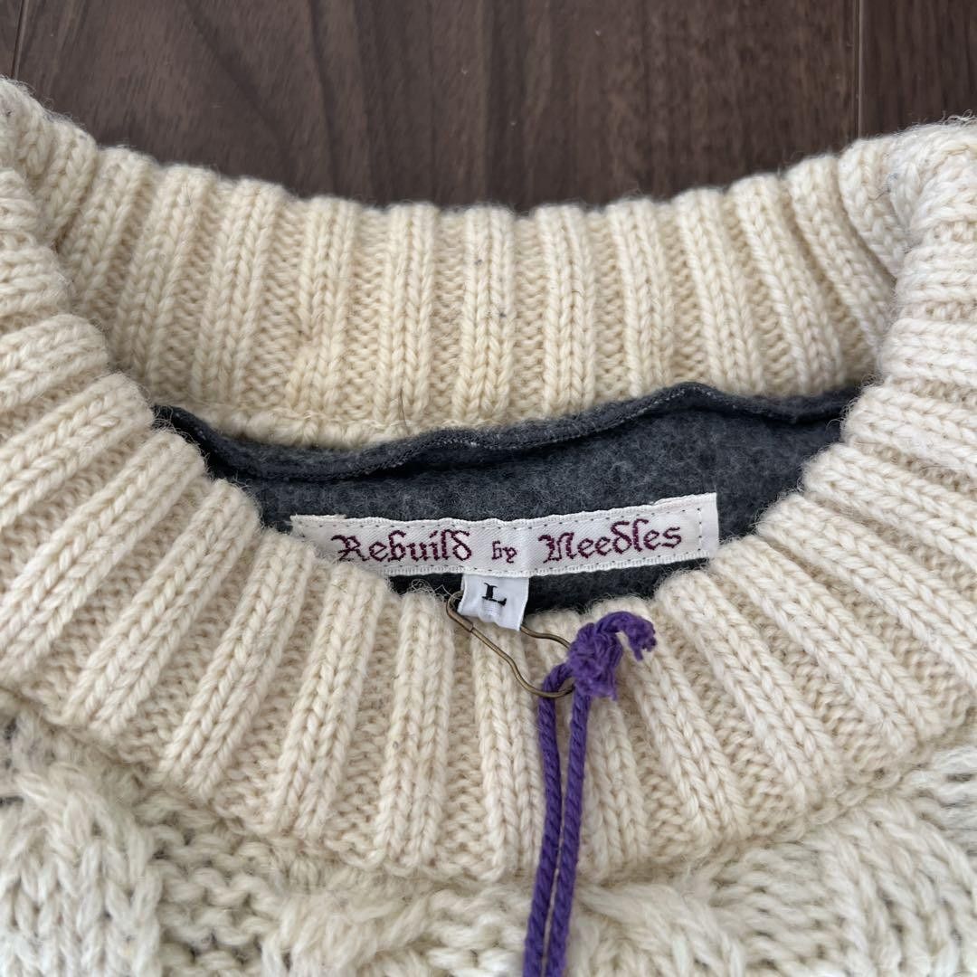 Needles Reconstructed Cable Knit Sweater Size US L / EU 52-54 / 3 - 3 Thumbnail