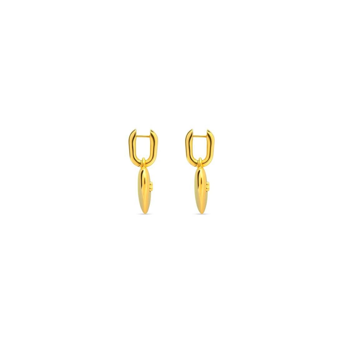 Balenciaga o1mt1gz1224 Size: OS / BB Icon Heart Earrings in Gold Size ONE SIZE - 4 Thumbnail
