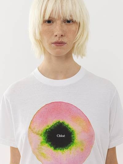 Chloe o1loc1c0425 CHC23 T-Shirt in White & Pink Size XL / US 12-14 / IT 48-50 - 2 Thumbnail