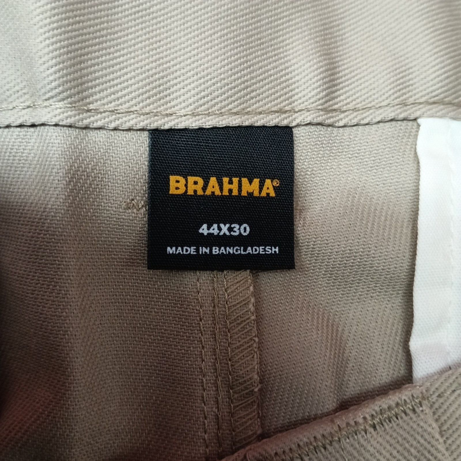 Other Brahma Men's Work Tough Pants Size 44x30 Sandy Taupe Relaxed Size US 44 / EU 60 - 5 Thumbnail