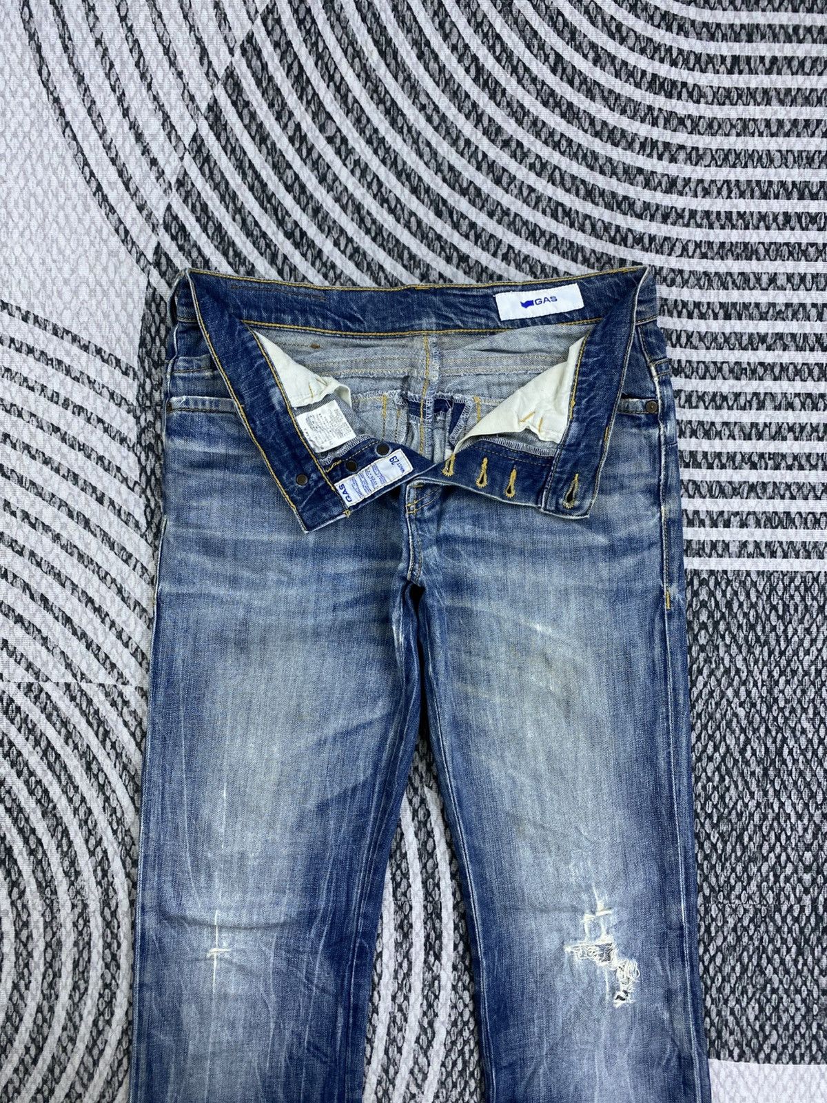 GAS Vintage GAS Distressed Blue Denim Jeans Pants Size US 31 - 9 Thumbnail