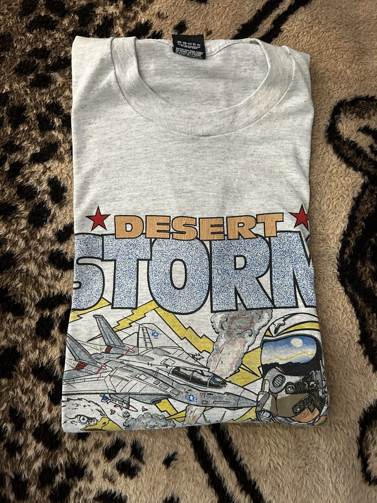 Vintage Vintage Desert Storm USA Single Stitch Tee (1991) Size US L / EU 52-54 / 3 - 1 Thumbnail