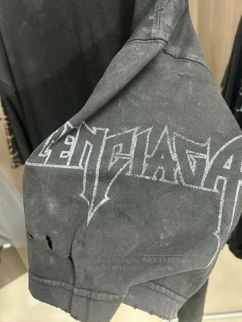 Balenciaga Balenciaga Black Distressed Eiffel Tower Tee. Size US XXL / EU 58 / 5 - 6 Thumbnail