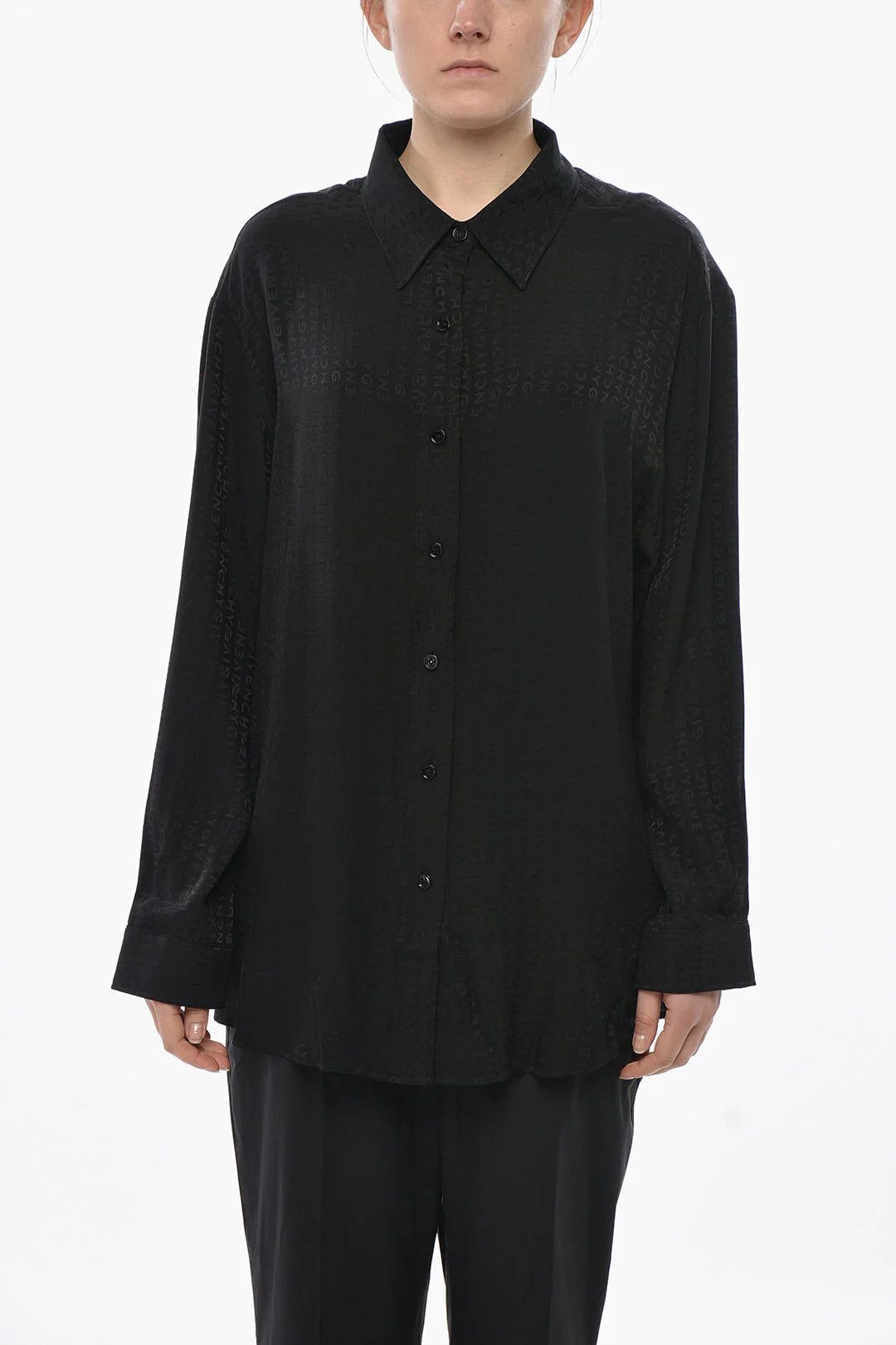 Givenchy og1mm0326 Silk Blouse in Black Size S / US 4 / IT 40 - 1 Thumbnail