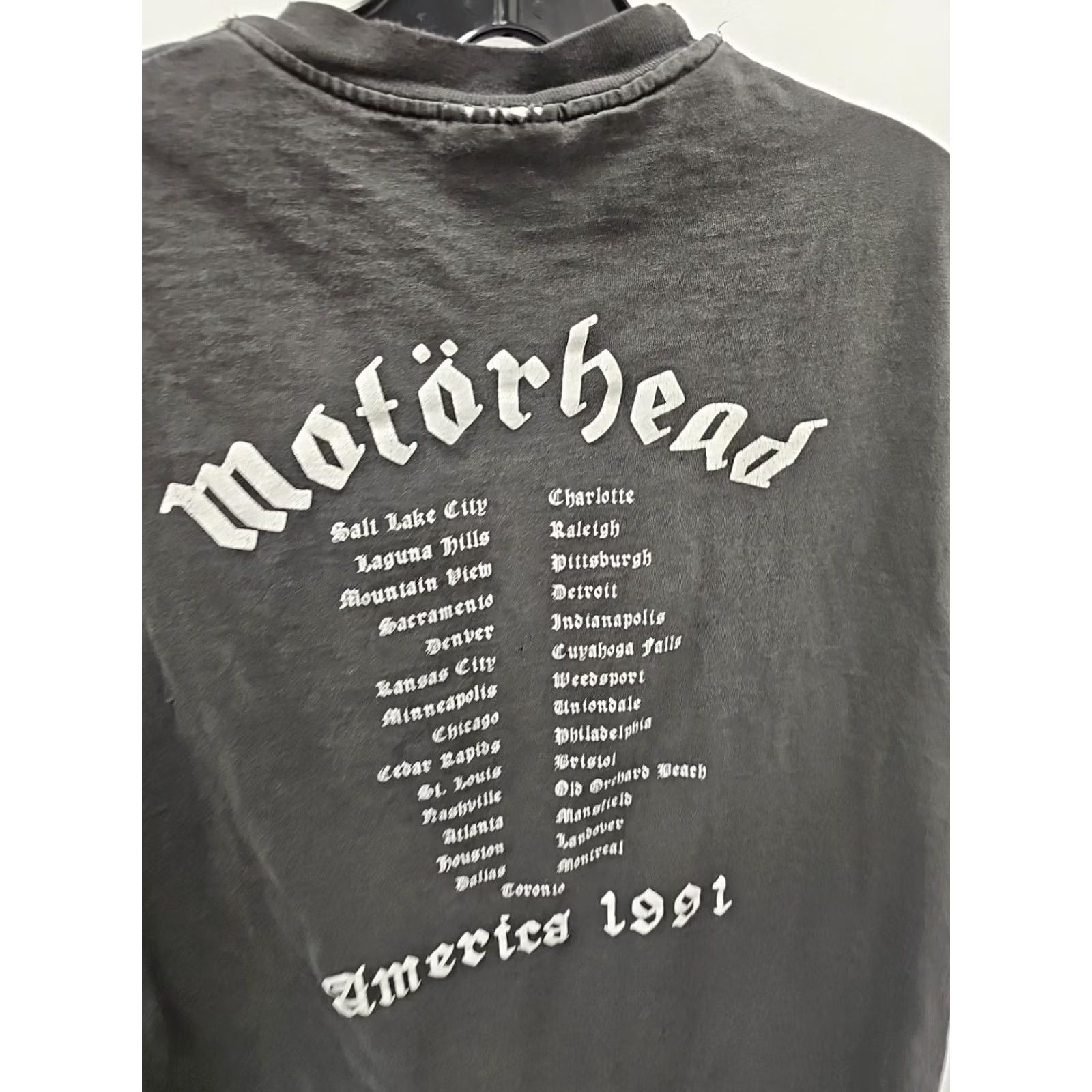 Hanes VINTAGE 1991 Motorhead Amwrica Tour Black T-shirt Mens L Size Large Hanes Shirt Rock Band 90s Size US L / EU 52-54 / 3 - 7 Thumbnail