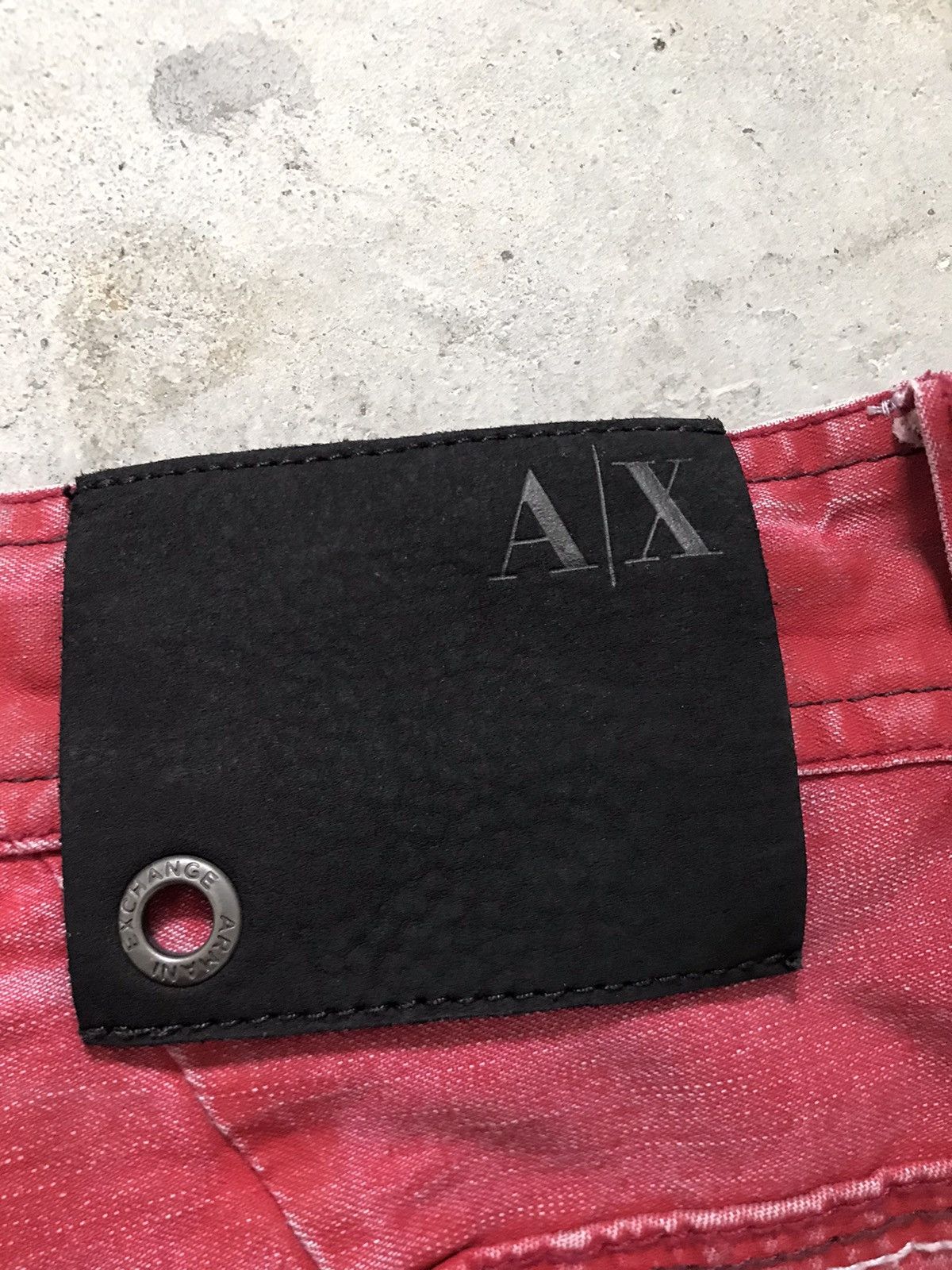 Armani Exchange Armani Exchange AX Rubra Red Distressed Denim Jeans Size US 33 - 15 Thumbnail