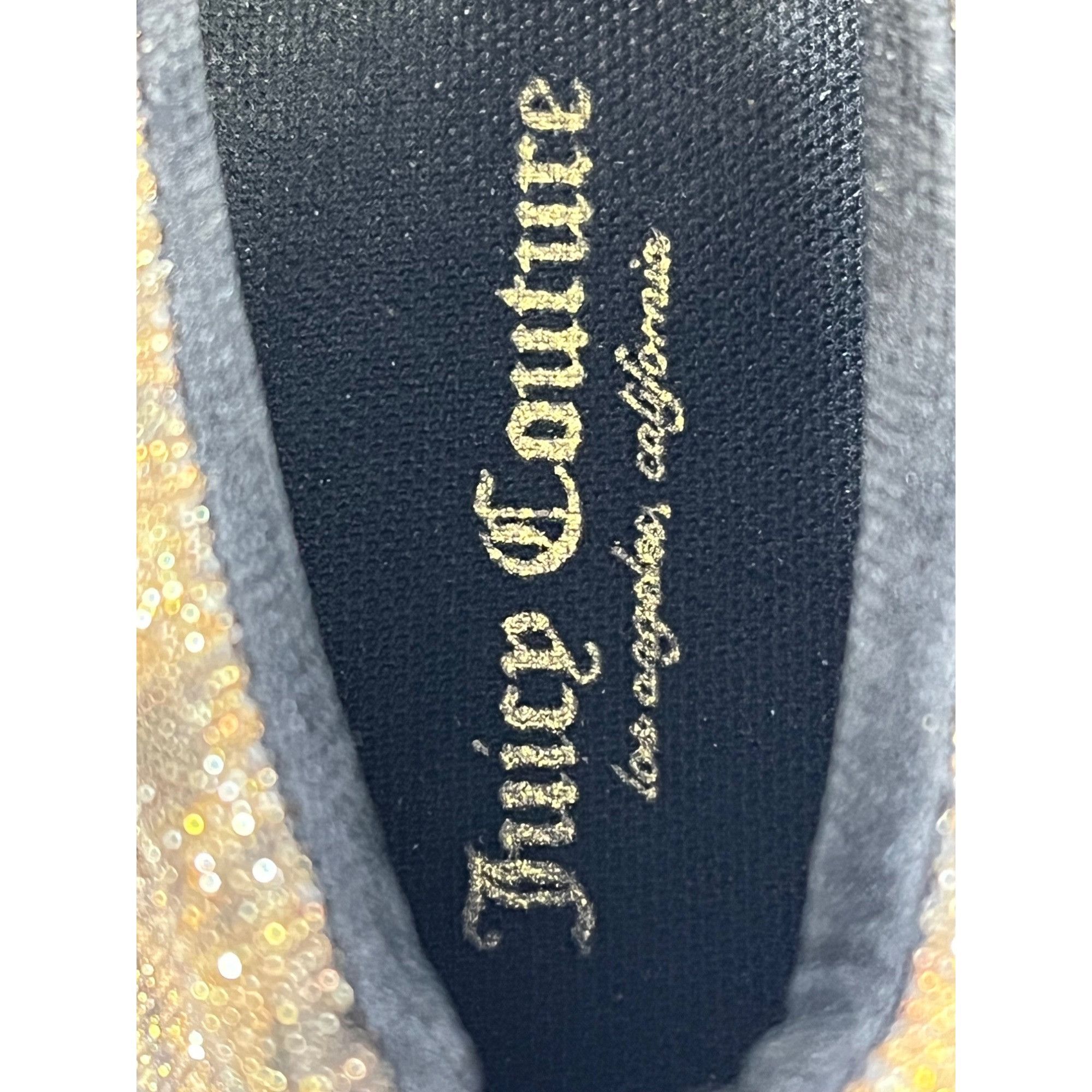 Juicy Couture Juicy Couture Congrats Womens Gold Glitter Leopard Slip Ons Size US 10 / IT 40 - 6 Thumbnail