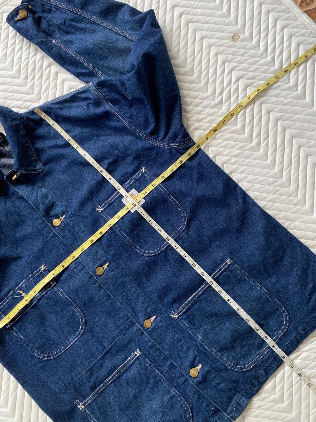 Carhartt 🔨 Vintage 80s/90s Carhartt Denim Chore Jacket - Made in USA Size US L / EU 52-54 / 3 - 12 Thumbnail