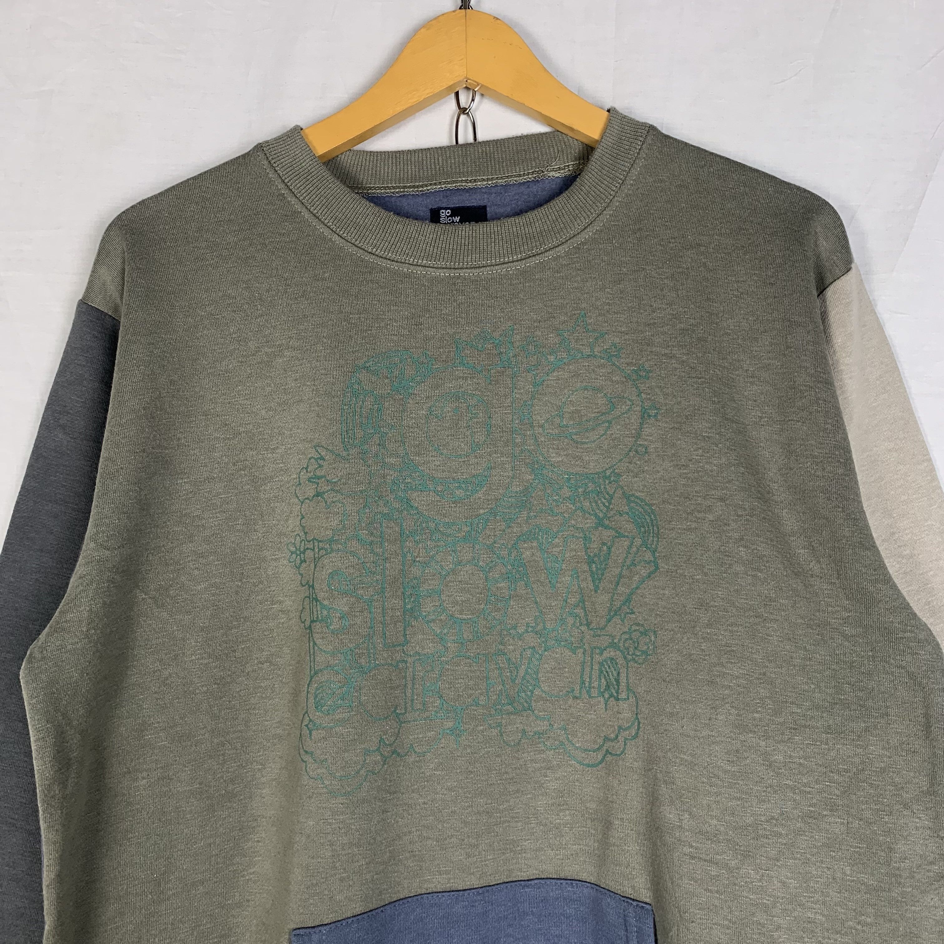 go slow caravan Go Slow Caravan Multicolor Raglan Sweatshirt Crewneck Size US M / EU 48-50 / 2 - 3 Thumbnail