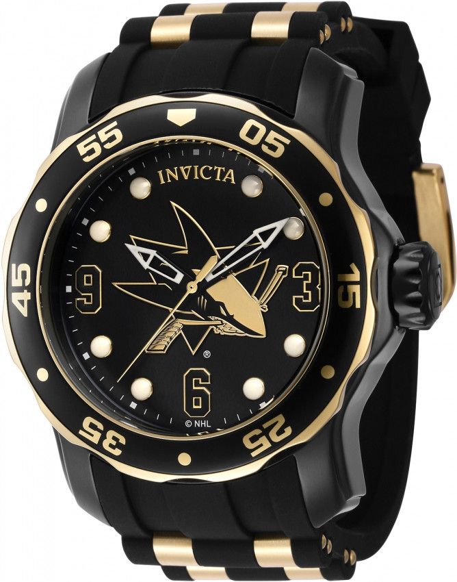 Invicta × NHL NHL San Jose Sharks Quartz Black Dial Men's Watch Size ONE SIZE - 1 Thumbnail