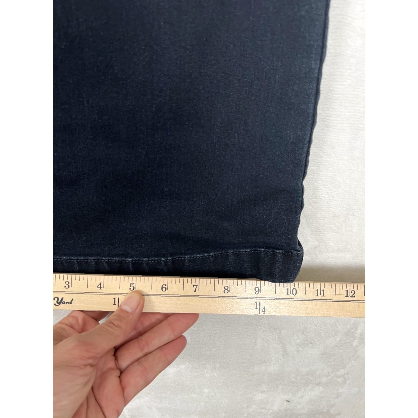 Mossimo Mossimo Jeans Womens 14 Dark Wash Mid Rise Flare Denim Pants 5-Pocket Stretch Size 36" / US 14 / IT 50 - 4 Thumbnail