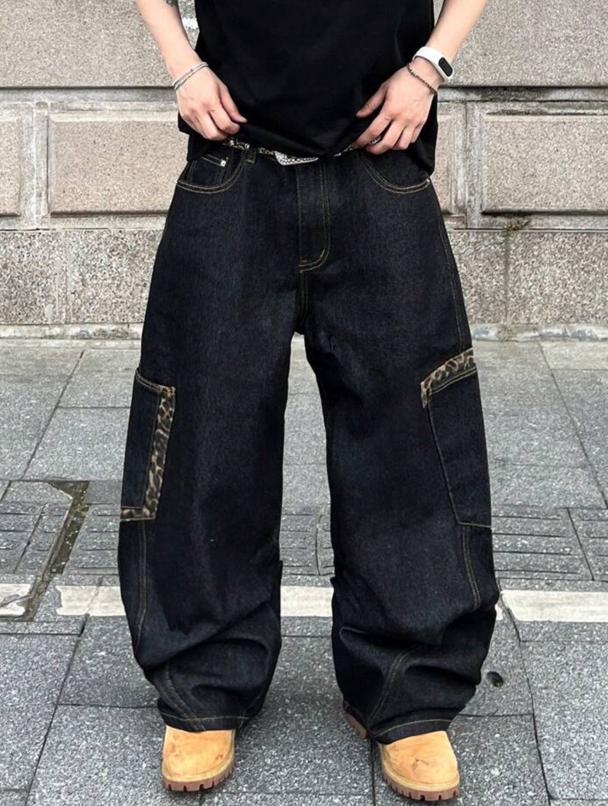 Jean Fukuoka x Hioki Baggy Patcwork Wide Leg Jeans Size US 33 - 7 Thumbnail