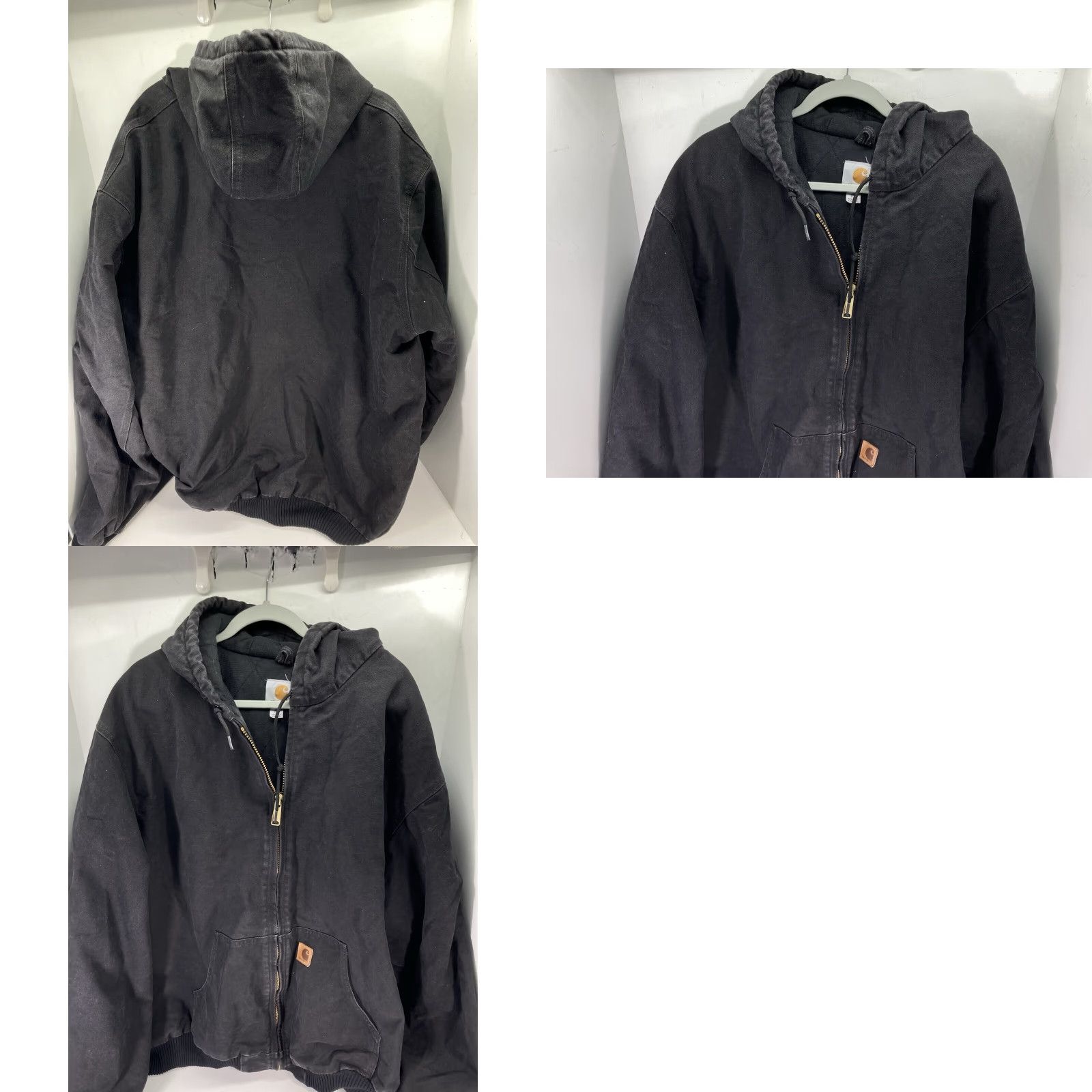 Carhartt VINTAGE Carhartt Jacket Coat Men 3XL Tall Black Duck Canvas Full Zip Hood J130 BLK Size US XXL / EU 58 / 5 - 9 Thumbnail