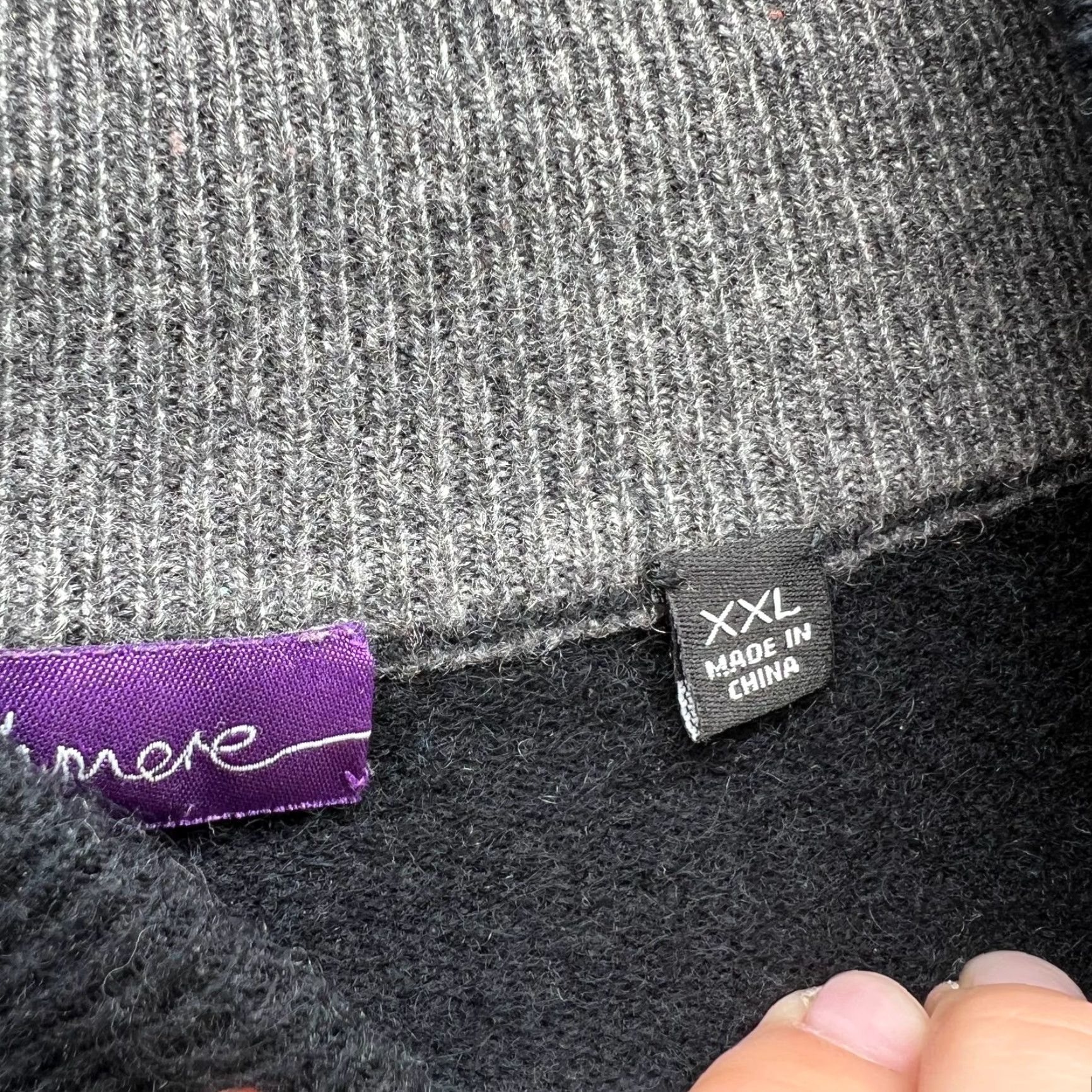 Saks Fifth Avenue VINTAGE Saks Fifth Avenue Pullover Sweater Mens 2XL Black Cashmere Zip Mock Neck Size US XXL / EU 58 / 5 - 5 Thumbnail