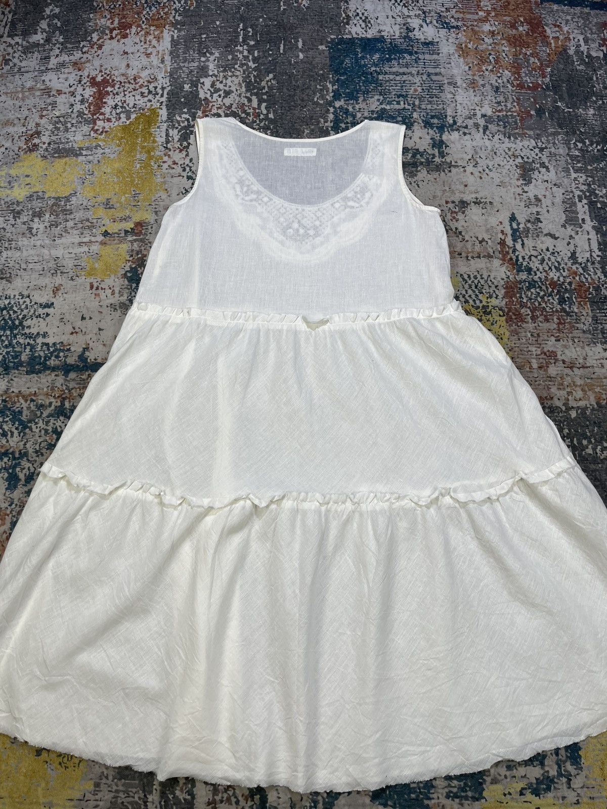 Ne-Net Issey Miyake Ne-Net Crochet Lace Neckline Tiered Dress Size XS / US 0-2 / IT 36-38 - 9 Thumbnail