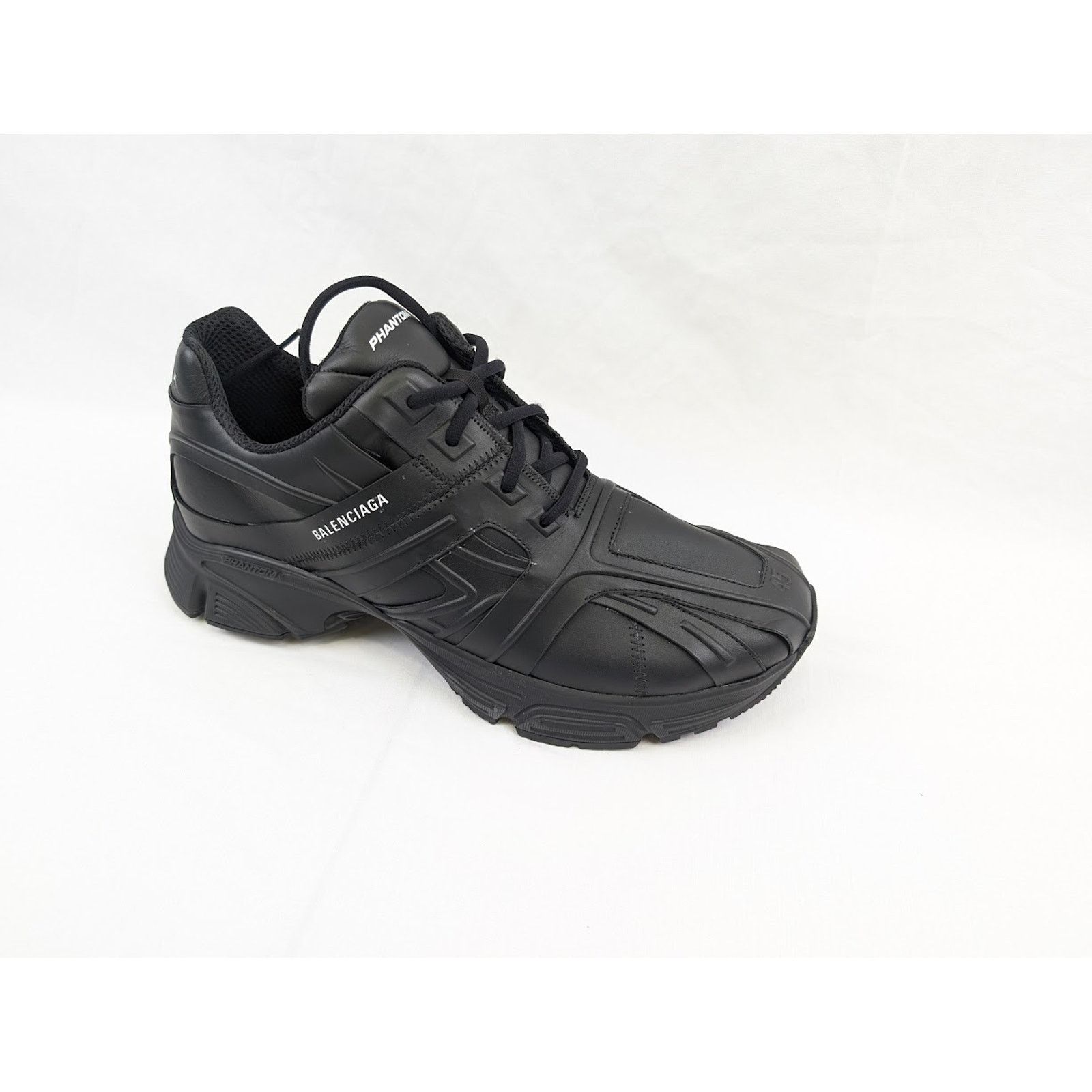 Balenciaga o1rshd1 Nappa Silk Phantom Sneakers in Black Size US 11 / EU 44 - 2 Thumbnail