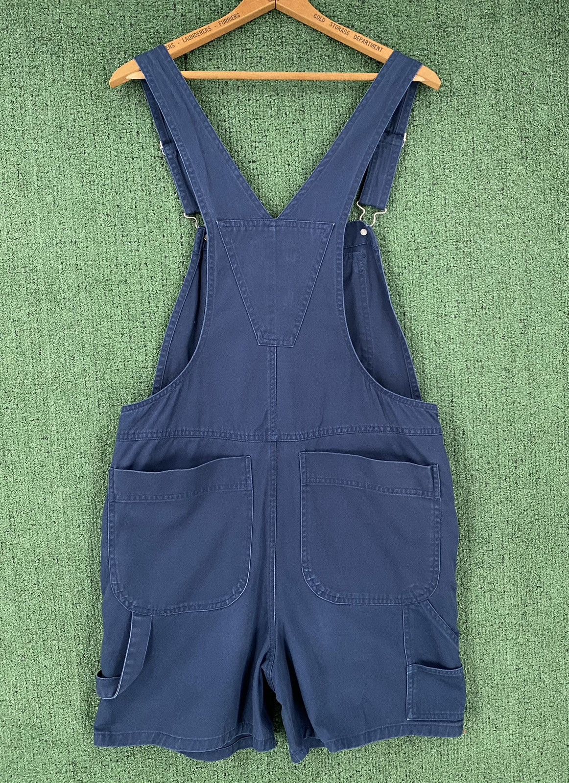 Other Vintage Y2K Honors Navy Cotton Carpenter Shortalls Small Size 31" - 5 Thumbnail