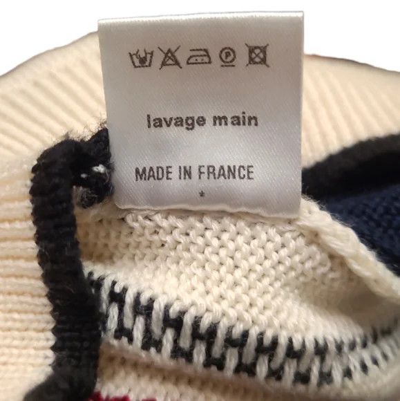Y/Project Clipped Shoulder Knit Striped Sweater in Navy and White Size US S / EU 44-46 / 1 - 6 Thumbnail