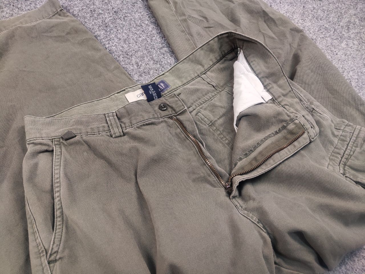 If Six Was Nine Vtg Gap hysteric glamour style Faded Canvas Cargo Pants Hype Size US 31 - 14 Thumbnail