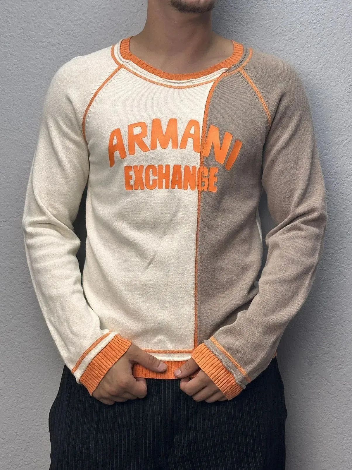 Armani Y2k Gothic Avatngarde Sweater Distressed Margiela Japanese Size US M / EU 48-50 / 2 - 1 Thumbnail
