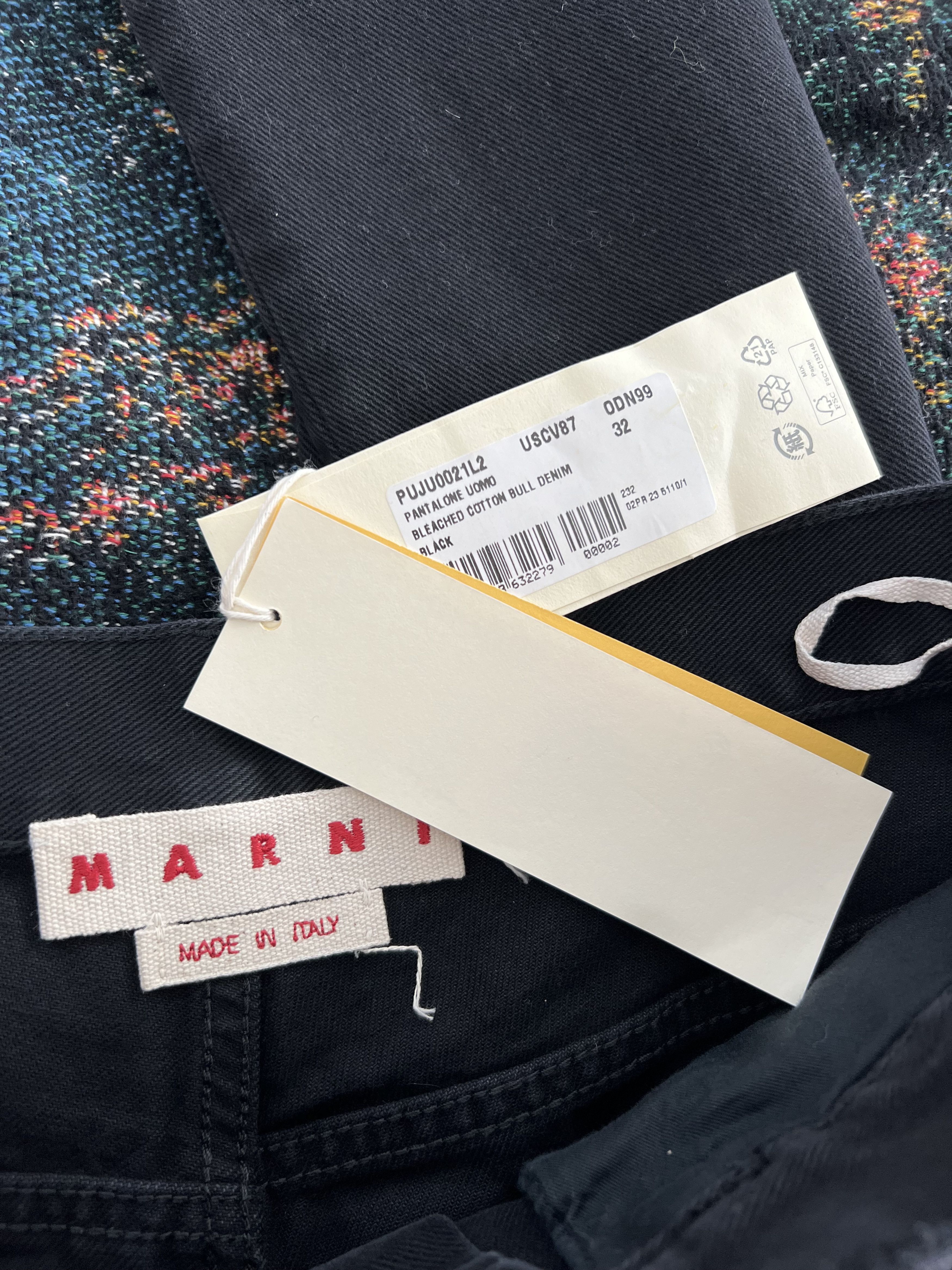 Marni Marni Patchwork Bleached Cotton Bull Denim in Black Size US 32 / EU 48 - 7 Thumbnail