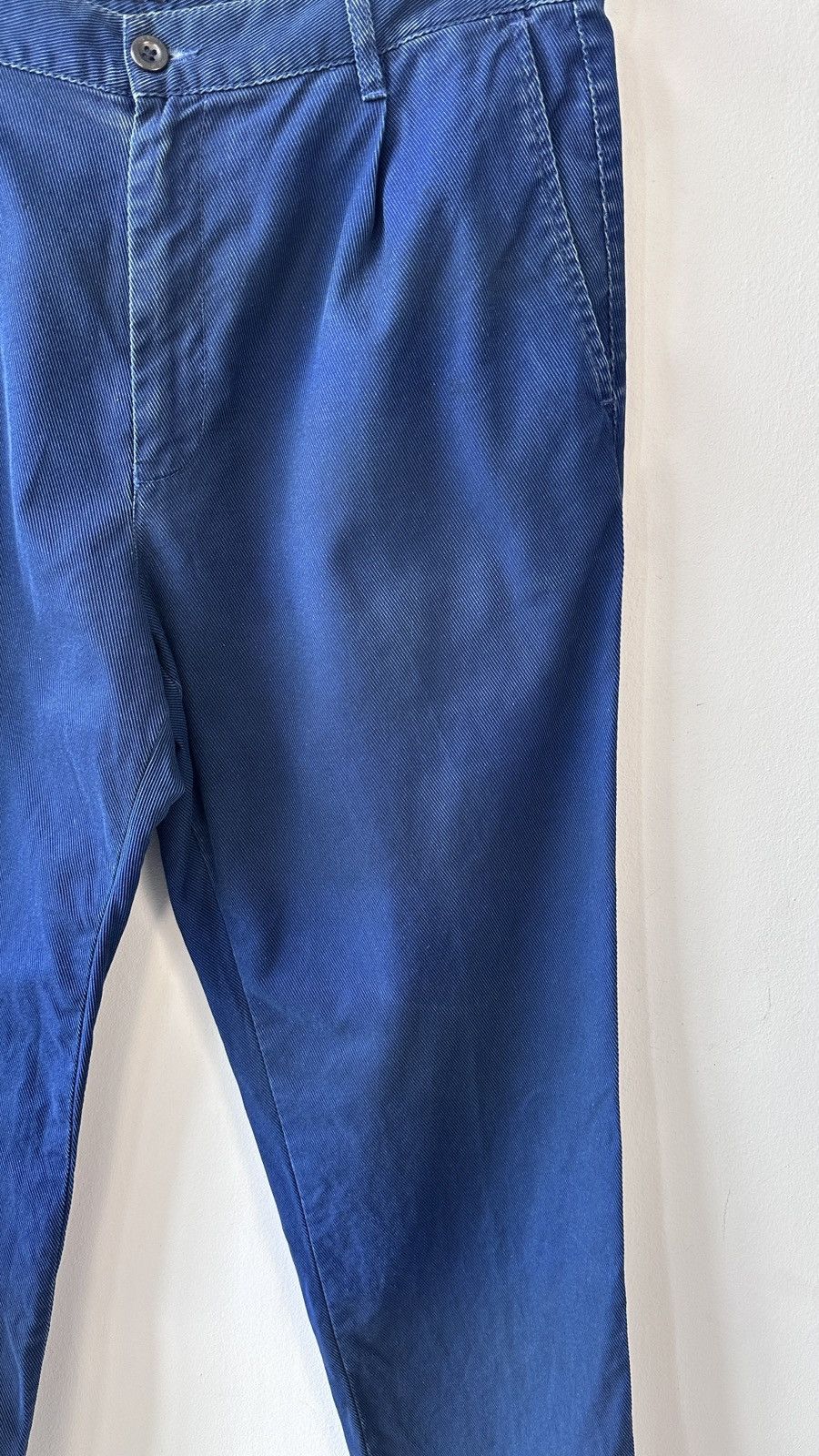 Ermenegildo Zegna Ermenegildo Zegna Navy Blue Cotton Trousers Pants Pleated Size US 36 / EU 52 - 5 Thumbnail