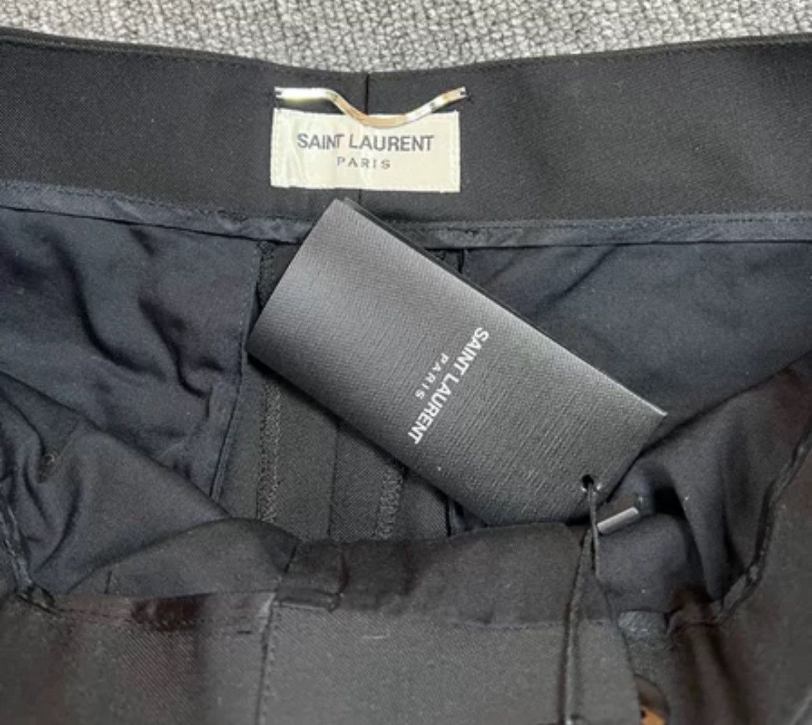 Saint Laurent Paris × Yves Saint Laurent Saint Laurent slp17fw silk border smoking suit trousers Size US 44 / EU 60 - 4 Thumbnail