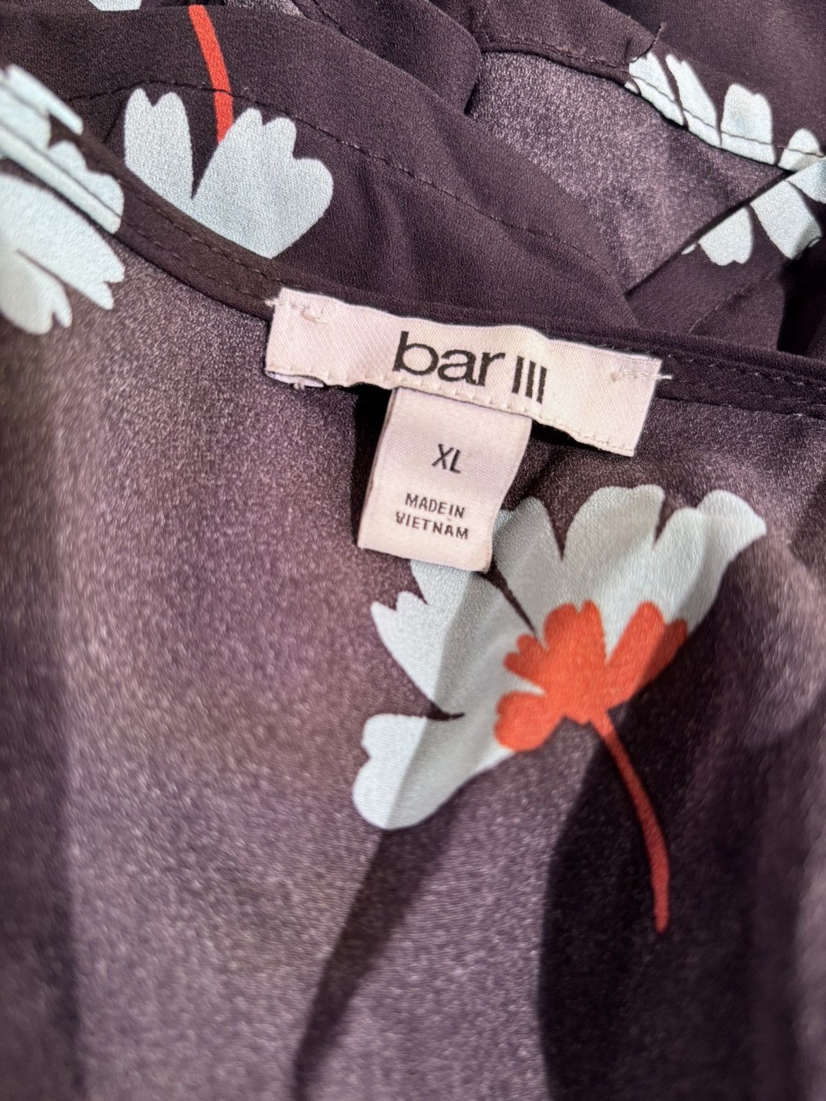 Bar III Bar lll Floral Mesh Blouse Size XL / US 12-14 / IT 48-50 - 7 Thumbnail