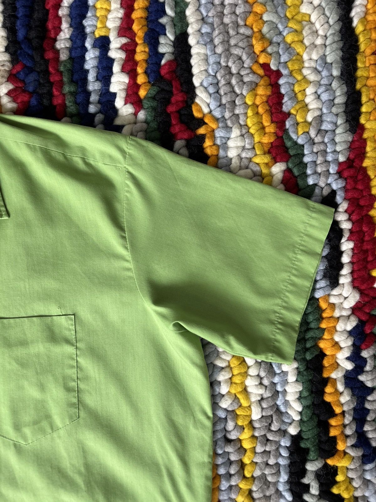 Vintage 1960s Short Sleeve Button Up Green Size US XL / EU 56 / 4 - 4 Thumbnail