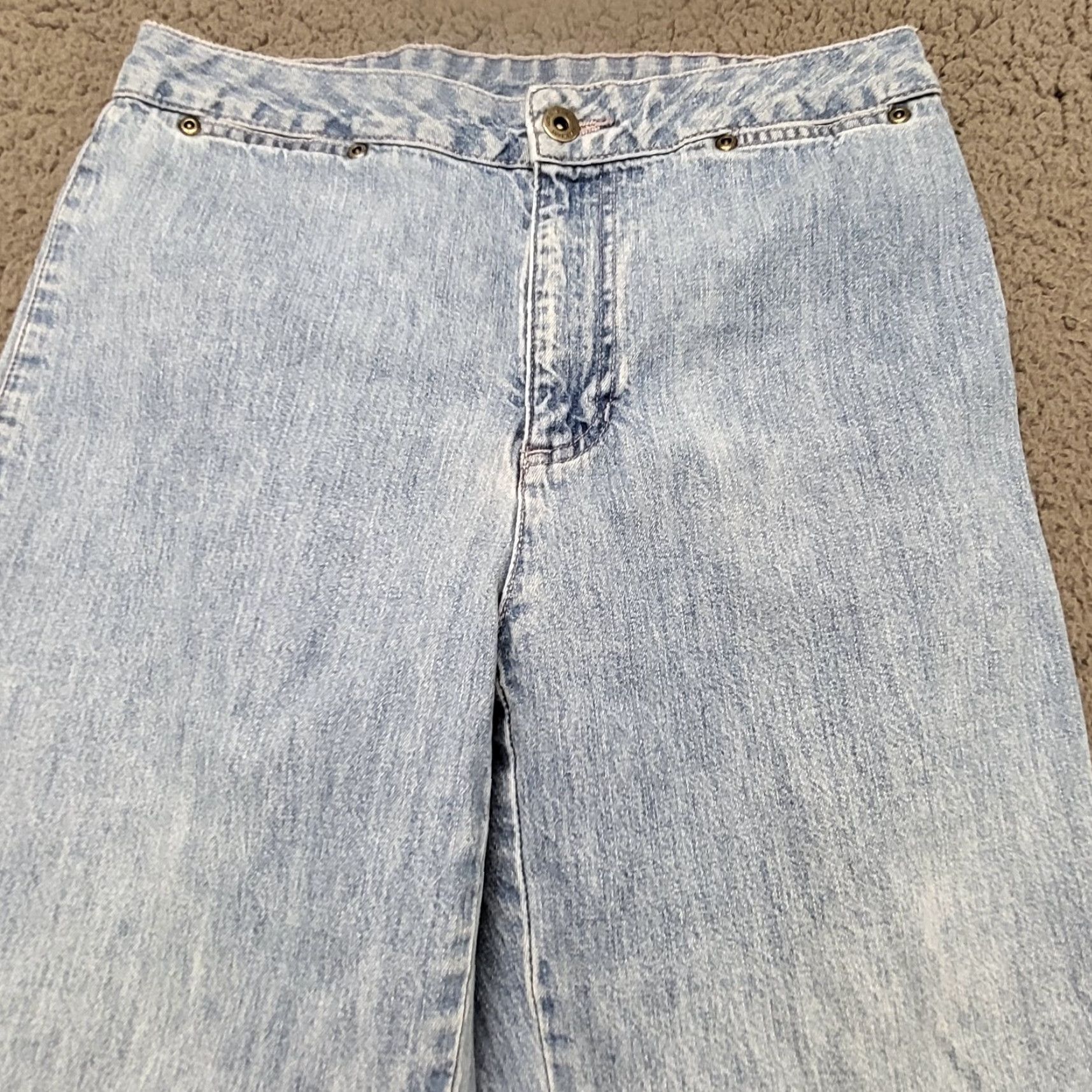 Liz Claiborne Liz Claiborne Lizwear Jeans Women's 8 Blue Denim 100% Cotton Front Pockets Relaxed Wide-Leg Jeans Women Size 30" / US 8 / IT 44 - 5 Thumbnail