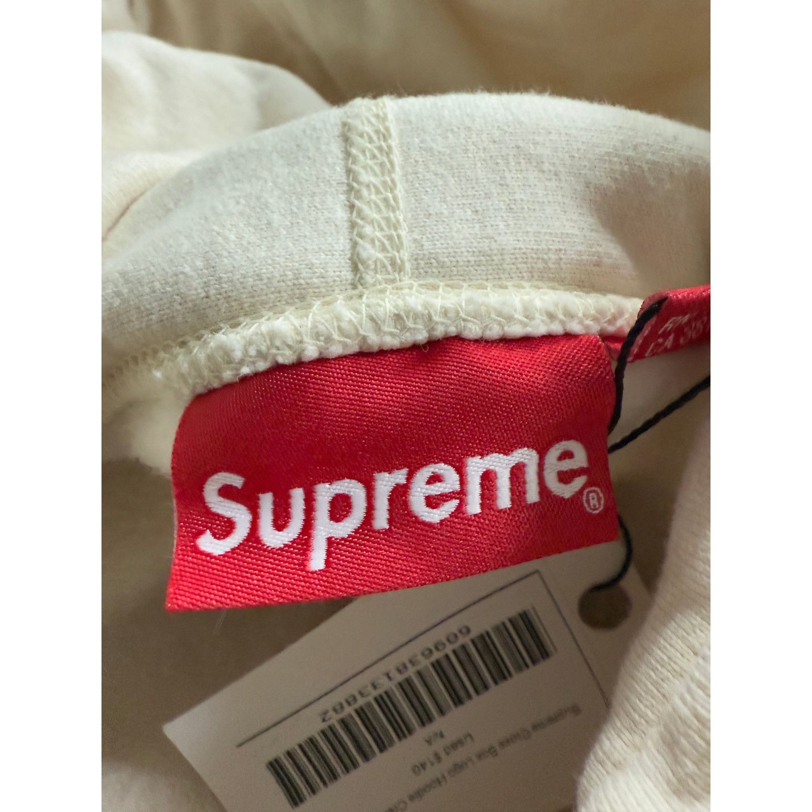 Supreme Supreme Cross Box Logo Hoodie Cream Used Medium Size US M / EU 48-50 / 2 - 2 Thumbnail