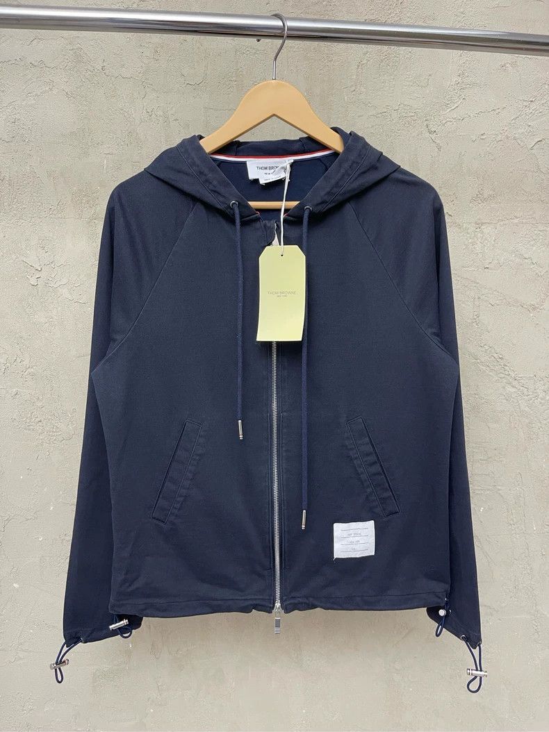 Thom Browne Thom browne Dark blue zipper hooded jacket 2504-Nextarrow Size US S / EU 44-46 / 1 - 1 Thumbnail
