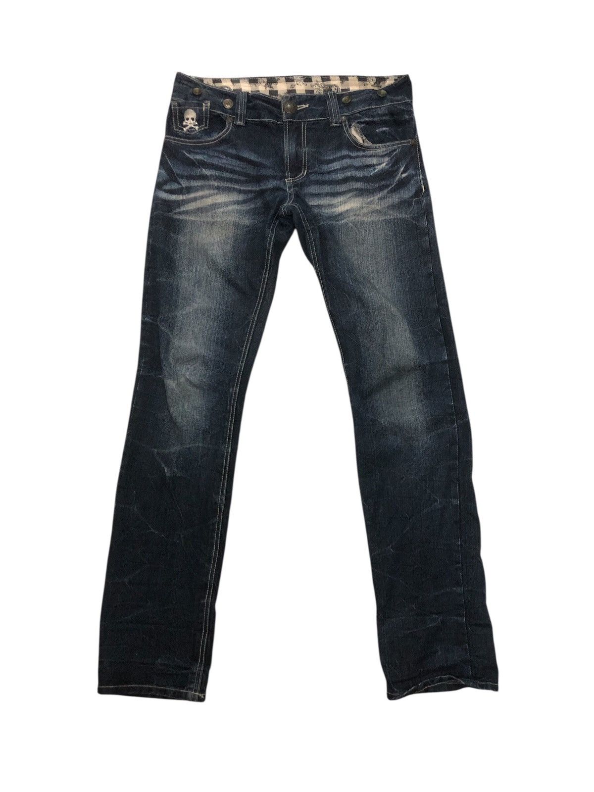 If Six Was Nine × Le Grande Bleu (L.G.B.) × Tornado Mart IfSixWasNine Style- Jesse Logan Rusty Wash Skeleton Skull Size US 33 - 1 Thumbnail
