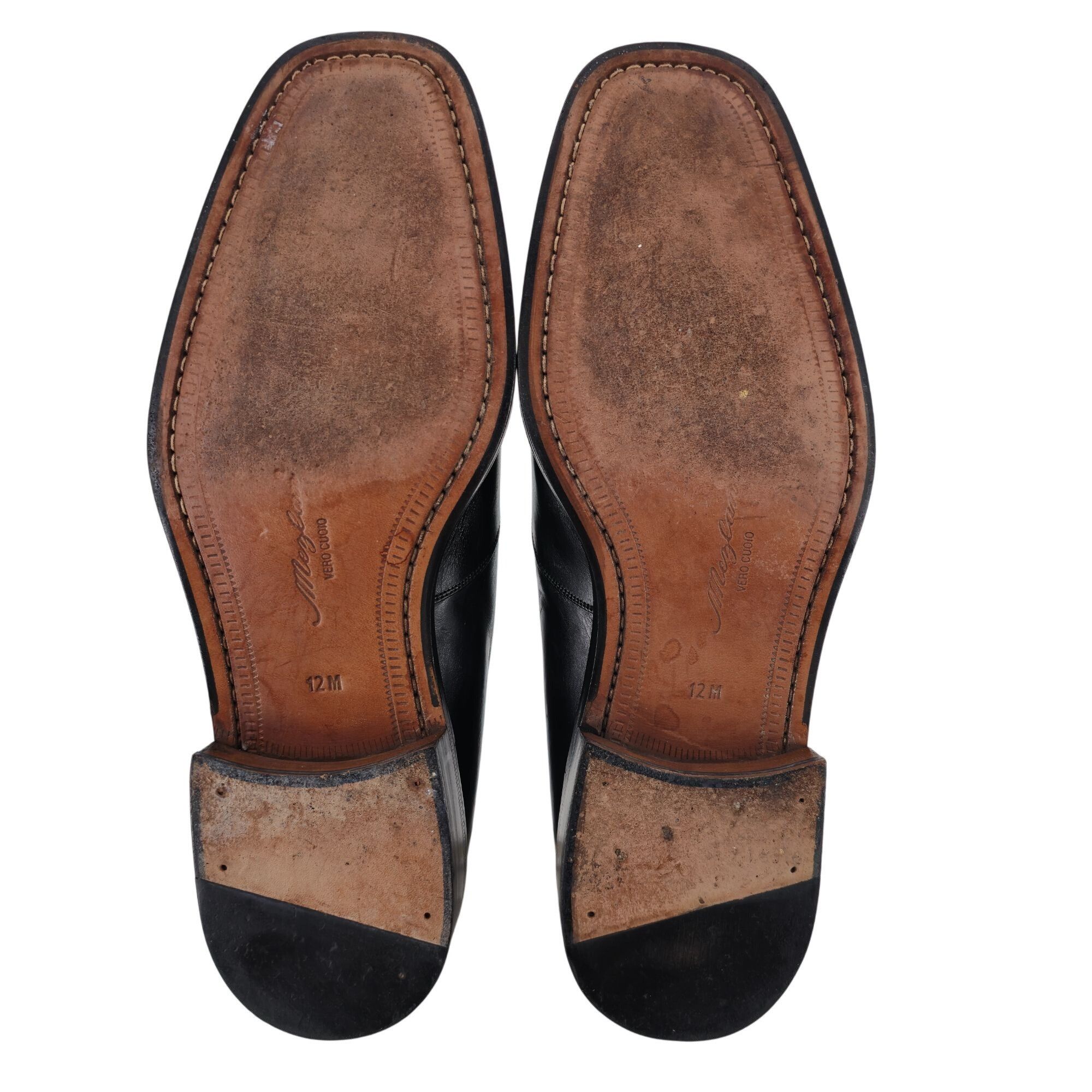 Mezlan Mezlan Spain Mens 12 Black Leather Suede Dress Shoes Derby Size US 12 / EU 45 - 5 Thumbnail