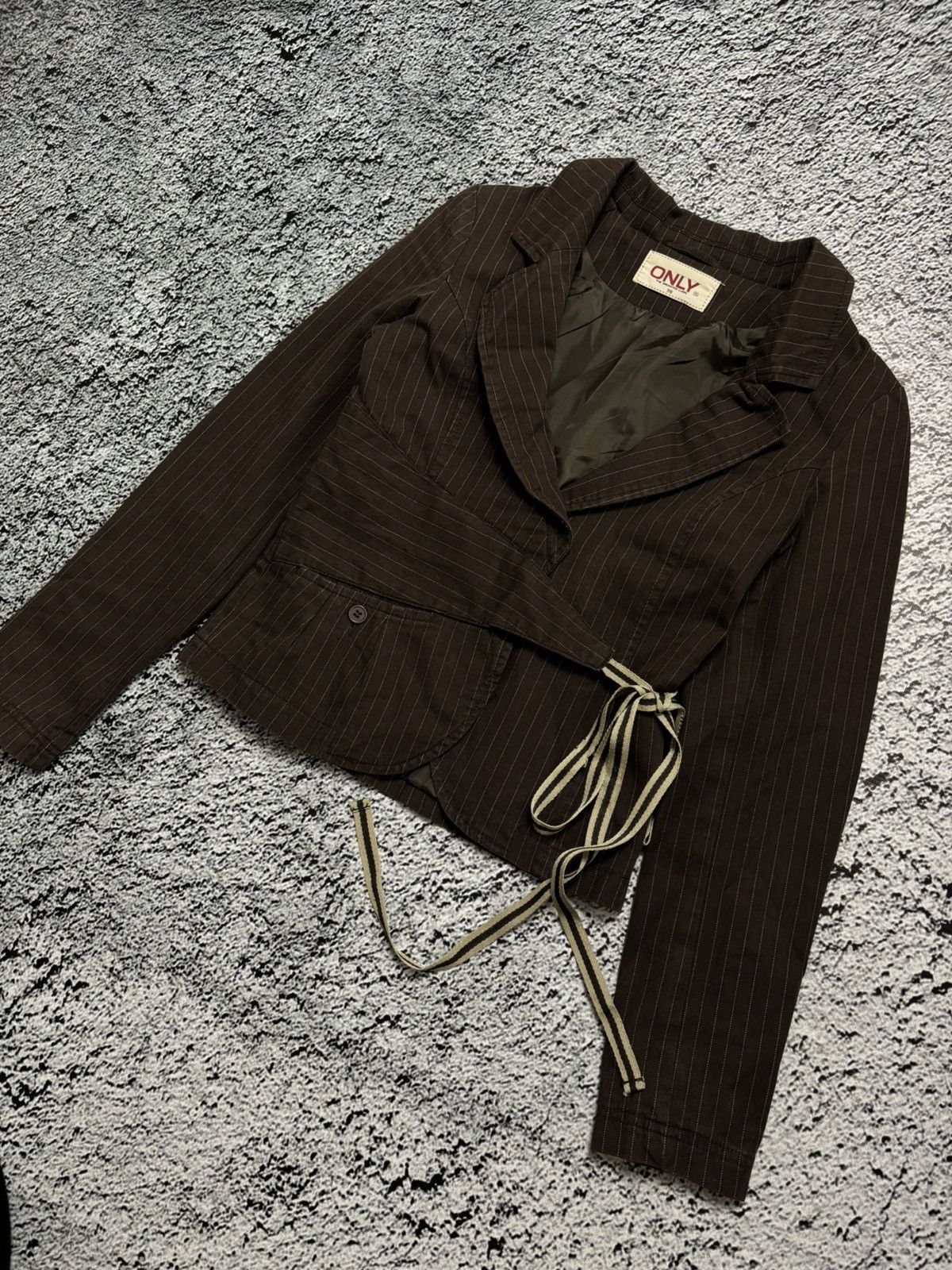 Japanese Brand × Vintage Vintage asymmetrical laced jacket 90s style japanese style Size S / US 4 / IT 40 - 2 Thumbnail